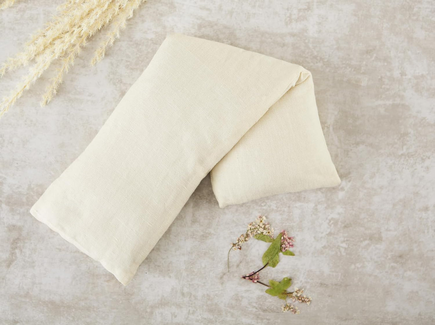 Bucky Linen Hot & Cold Body Wrap, Natural Buckwheat Filling, Cream, 16x5-inch