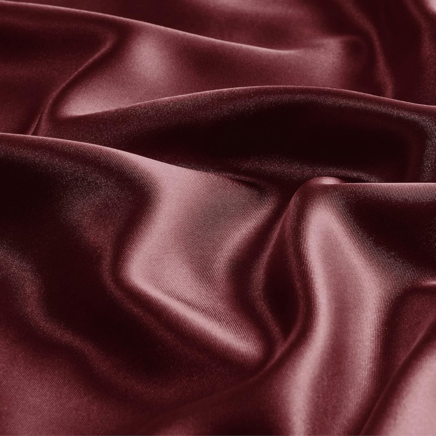 BEDELITE Satin Body Pillow Cover, Super Soft and Cooling Body Pillow Pillowcase for Hair and Skin, Breathable Silky Full Long Pillowcase Cover(20"x54", Burgundy)