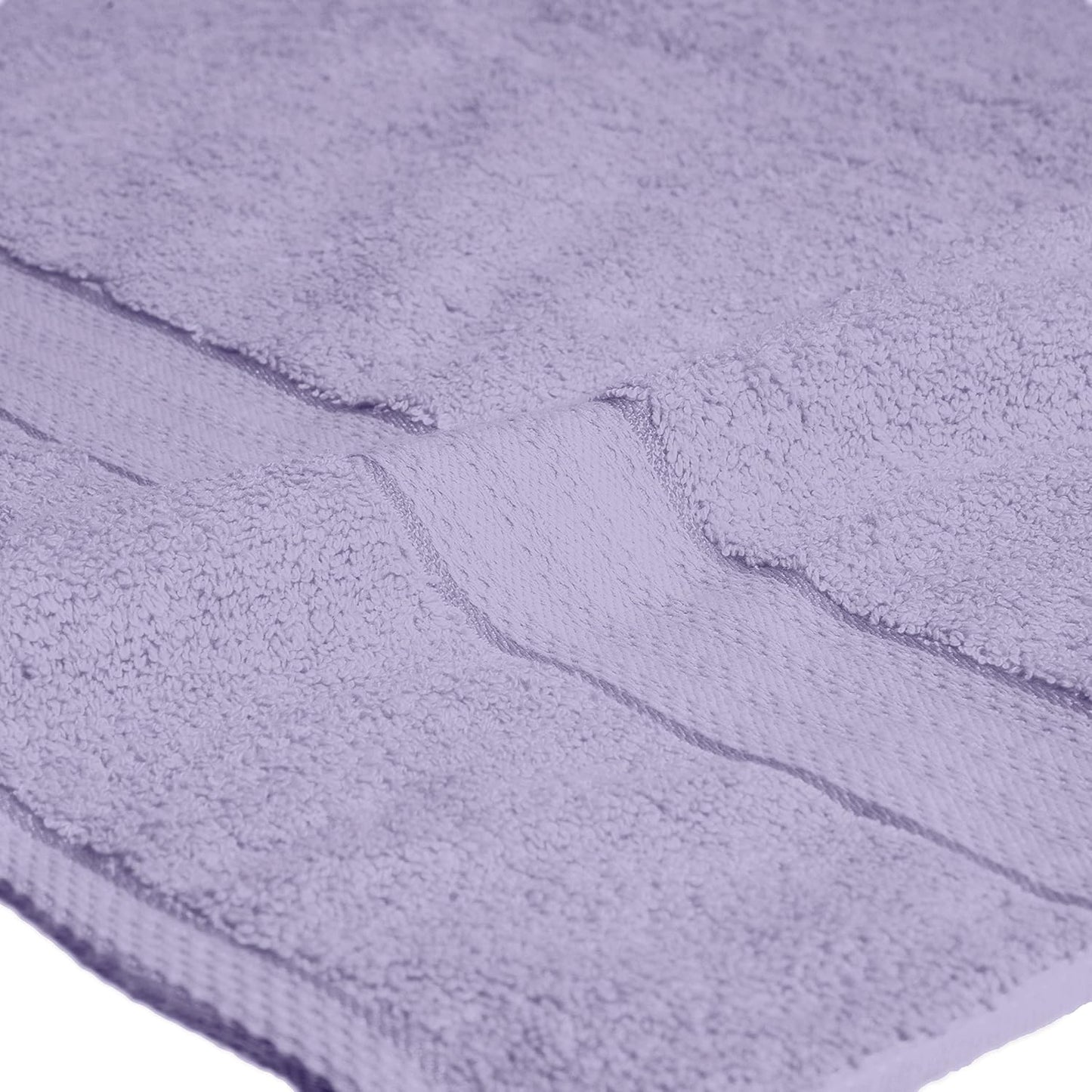GLAMBURG 700 GSM Premium 8-Piece Towel Set - Contains 2 Bath Towels 30x54, 2 Hand Towels 16x28, 4 Wash Cloths 13x13 - Luxury Hotel & Spa Quality - Durable Ultra Soft Highly Absorbent - Purple
