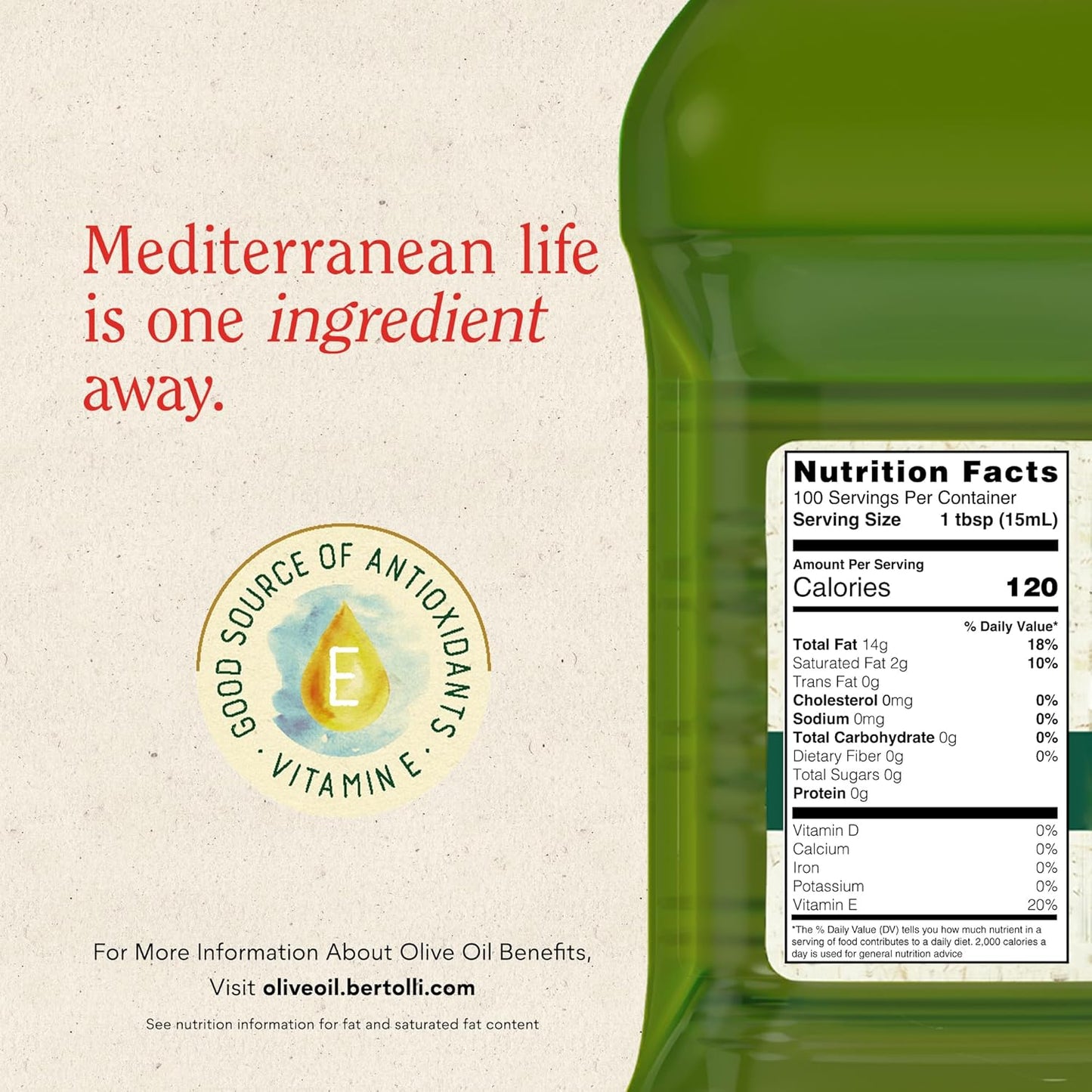 Bertolli Extra Virgin Olive Oil, Rich Taste, 50.7 fl oz