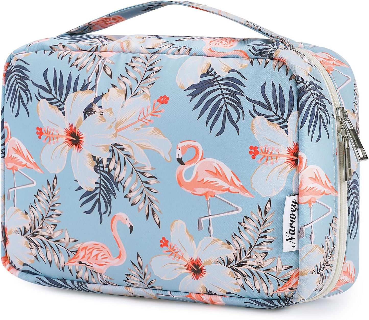 Narwey Small Hanging Travel Toiletry Bag for Women, Travel Bag for Toiletries, Makeup Bag Organizer Cosmetic Bags Make Up Bags for Girls