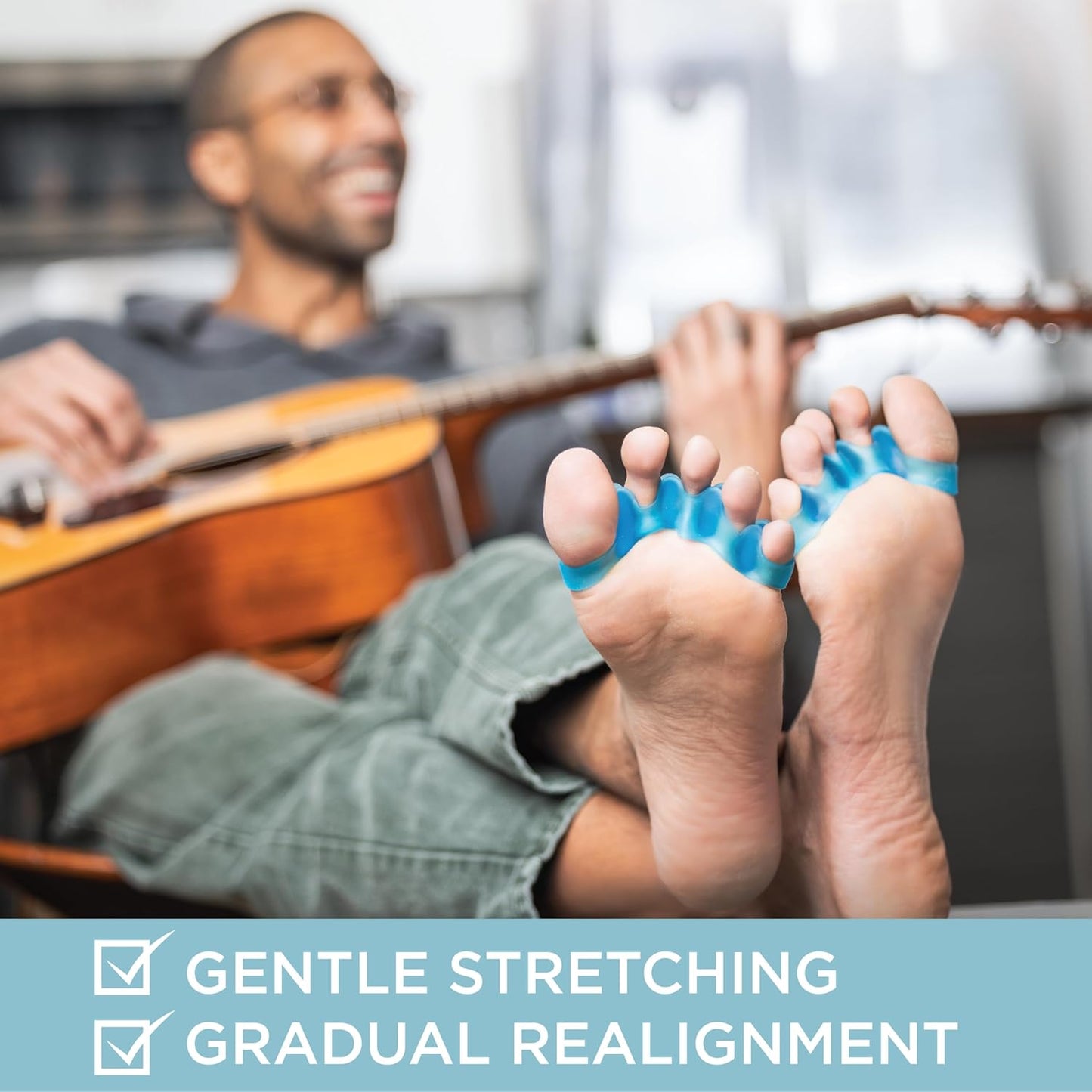 Mind Bodhi Toe Separators/Toe Spacers - For Men and Women - Correcting Bunions and Restoring Toes to Their Original Shape - Large Size - Clear