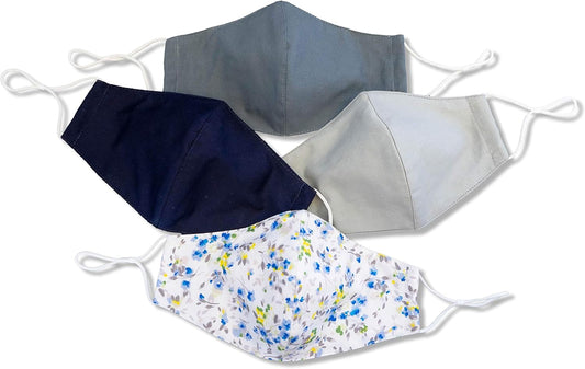 HOPE LOVE SHINE Face Mask Adjustable Filter Pocket Reusable Breathable Washable Cloth Mask Face Masks for Women Men - 4 Pack