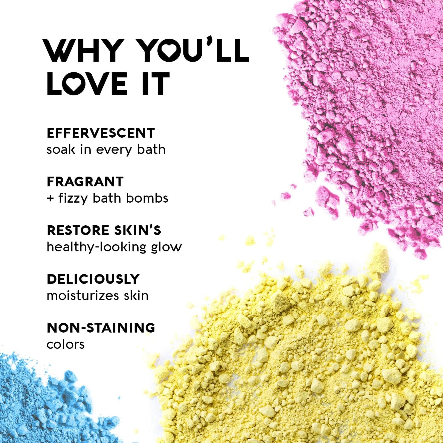 Nature's Beauty Unicorns & Rainbows, Pink Jasmine & Strawberry Scent Bath Bomb for Kids Multi-Pack - Natural, Non-Staining, Fun Bubbly Fizzy Spa Bomb, Made w/Coconut Oil + Witch Hazel, 5.5oz (4 Pack)