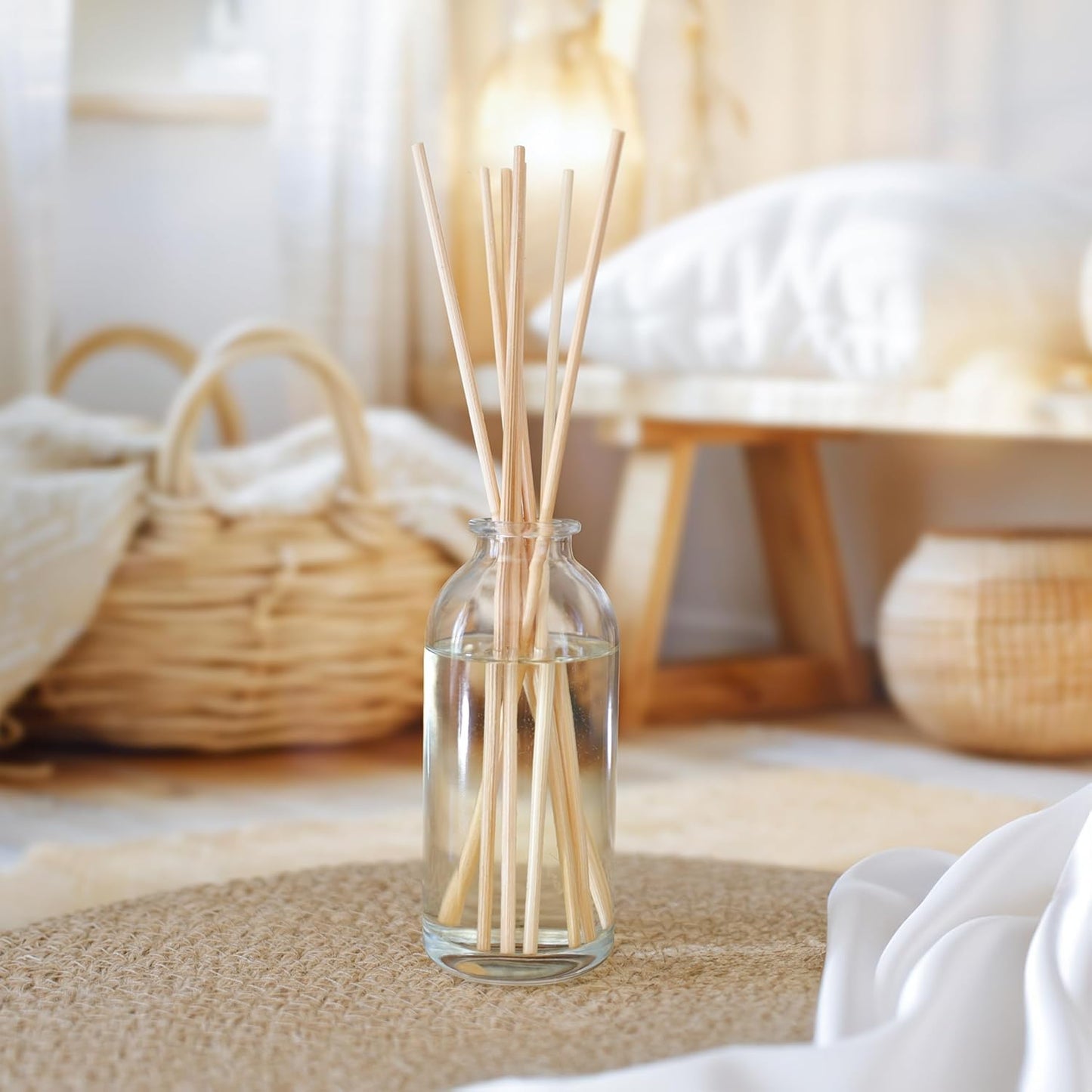 Urban Naturals Reed Diffuser Sticks 7 Inch Natural Rattan, Set of 108, for Essential Oil Bottles, Home Fragrance Projects