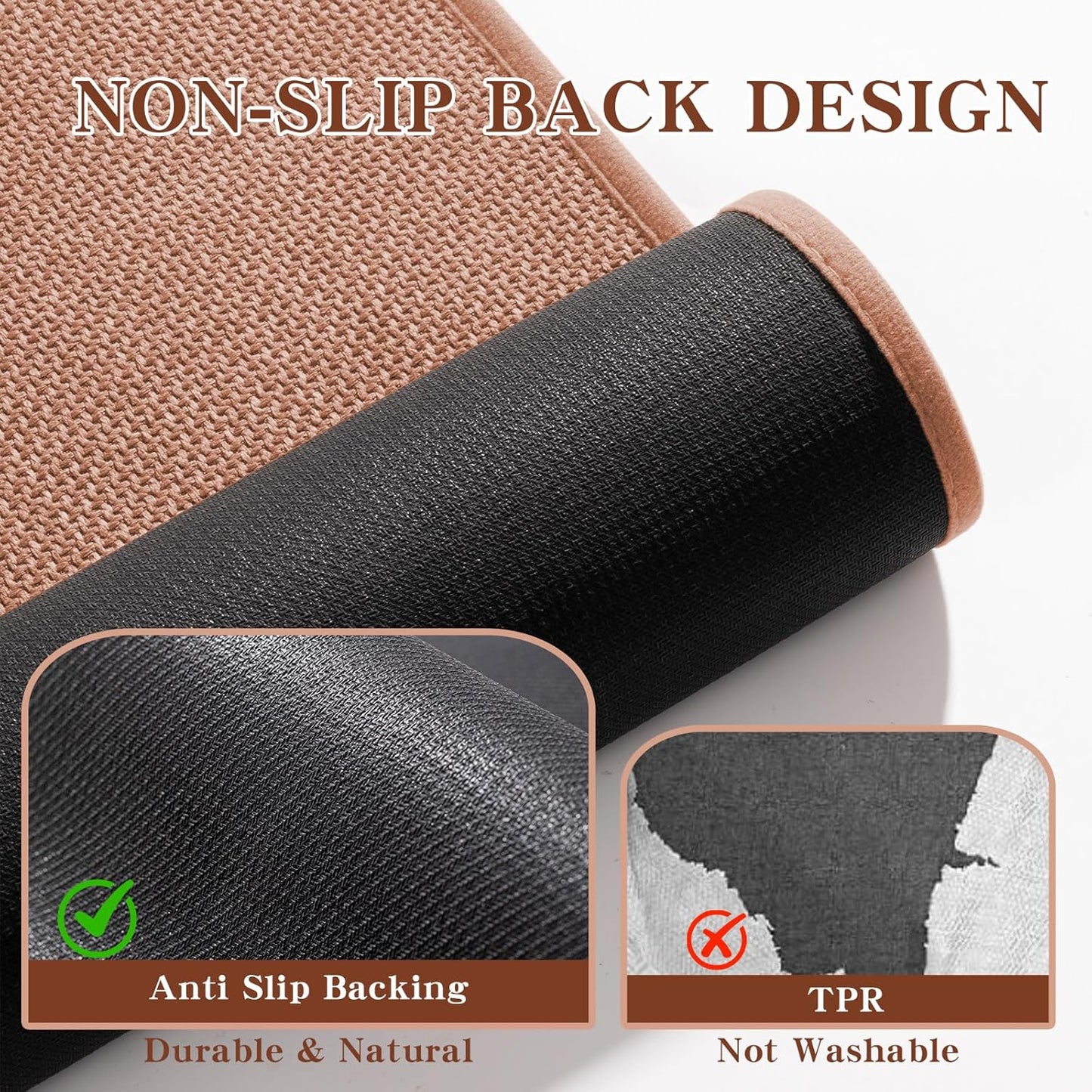 chakme Bathroom Rugs Mat 32x17, Ultra Thin Non Slip Bath Mat Quick Dry Absorbent Bath Mat for Bathroom Floor, (Dark Pink, 32"x17")