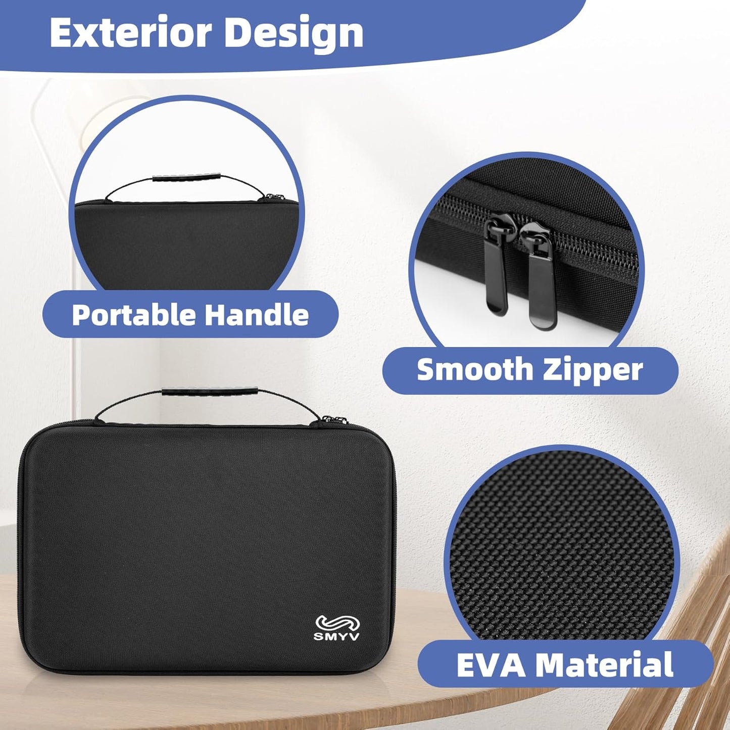 SMYV Barber Bags for Clippers and Supplies, Sturdy Clipper Storage Case for Barber Accessories, Hair Trimmer Organizer for Men Razor Guard Grooming Kits (Case Only)