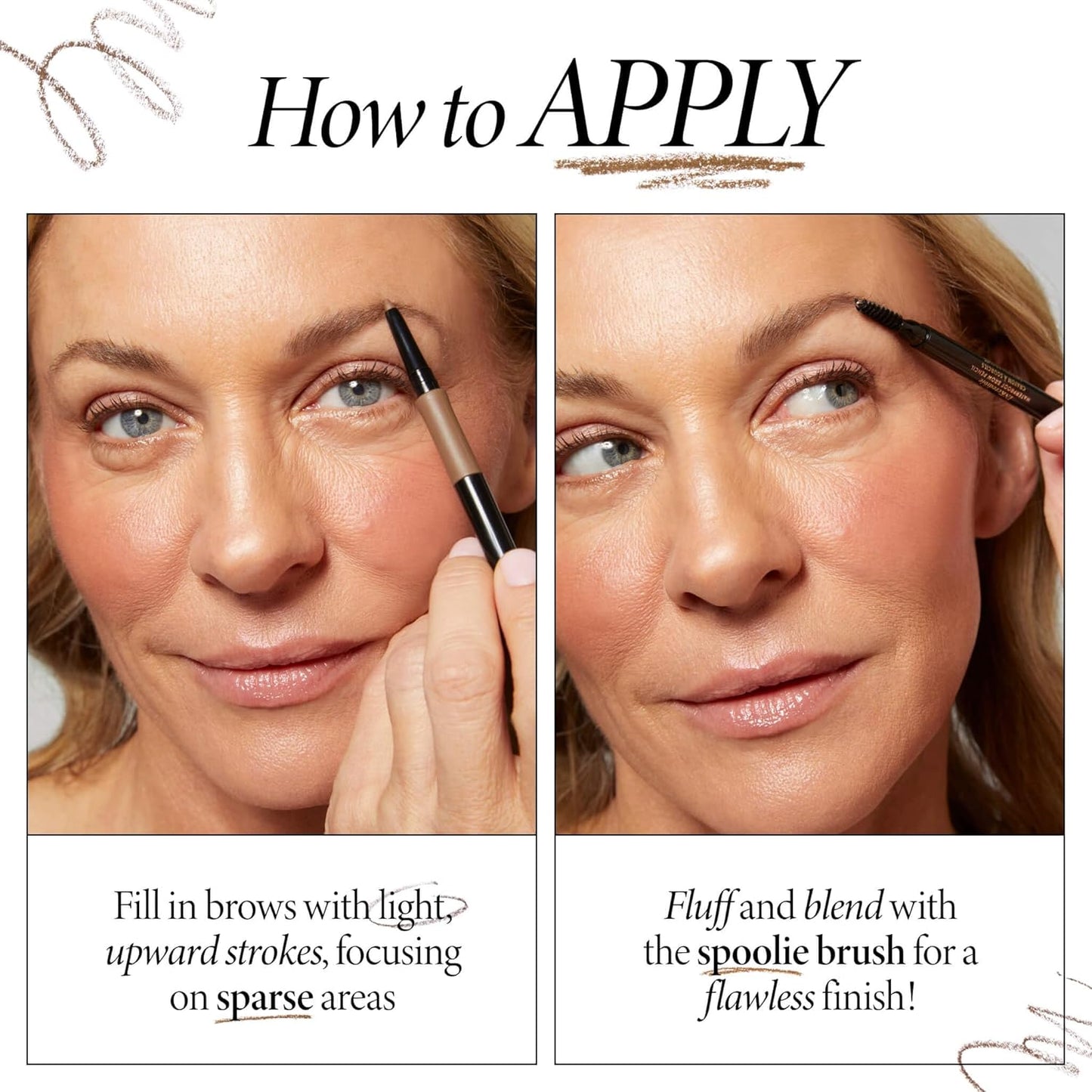 LAURA GELLER NEW YORK INKcredible Waterproof Brow Pencil- Blending Spoolie Brush - Long Lasting Eyebrow Filler (01 Blonde)