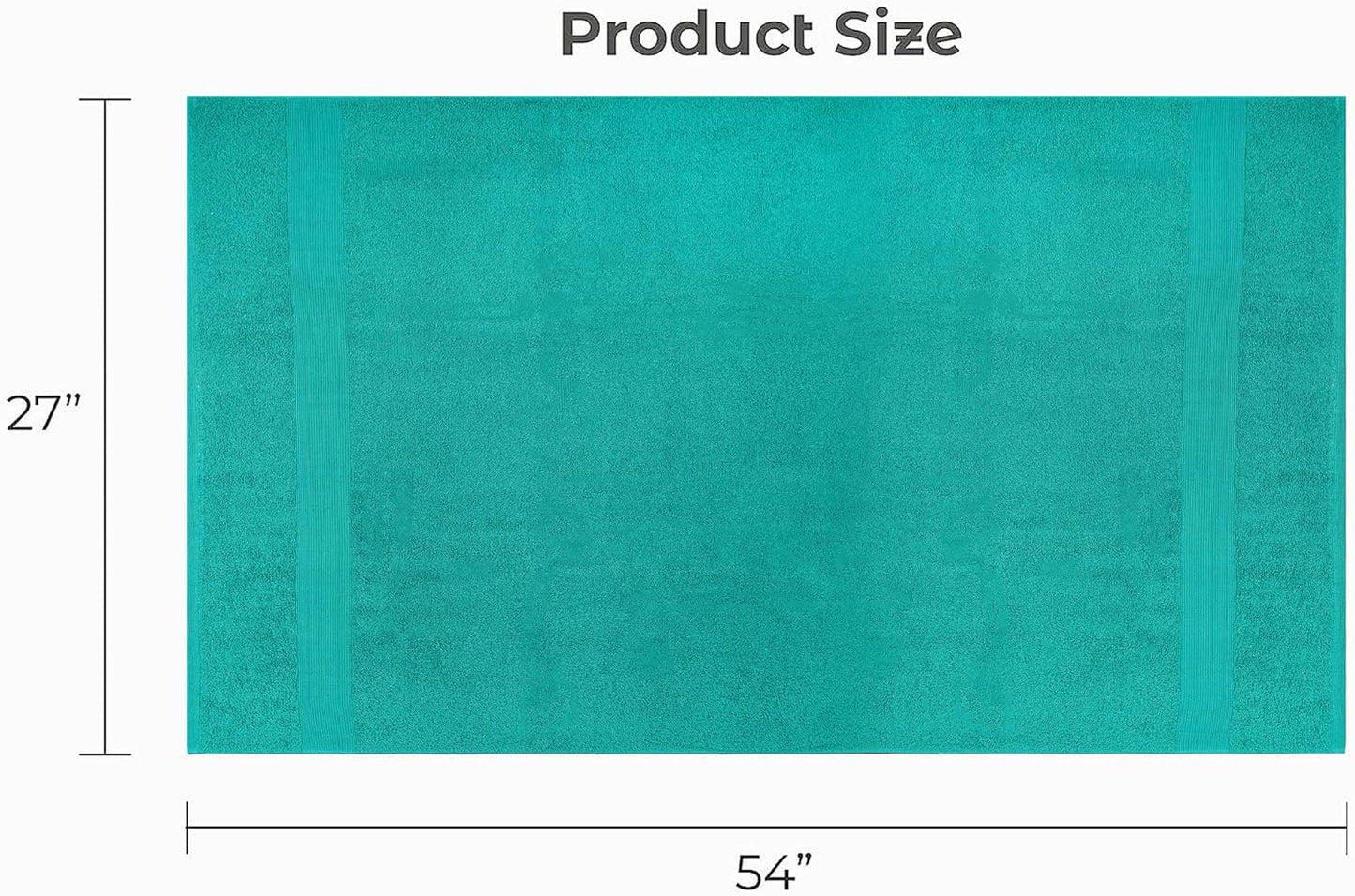 Softolle Luxury Bath Towels Set of 4 (27” x 54”) | Towels for Bathroom | Super Soft | Highly Absorbent Towels for Home, Spa, Gym (Teal)