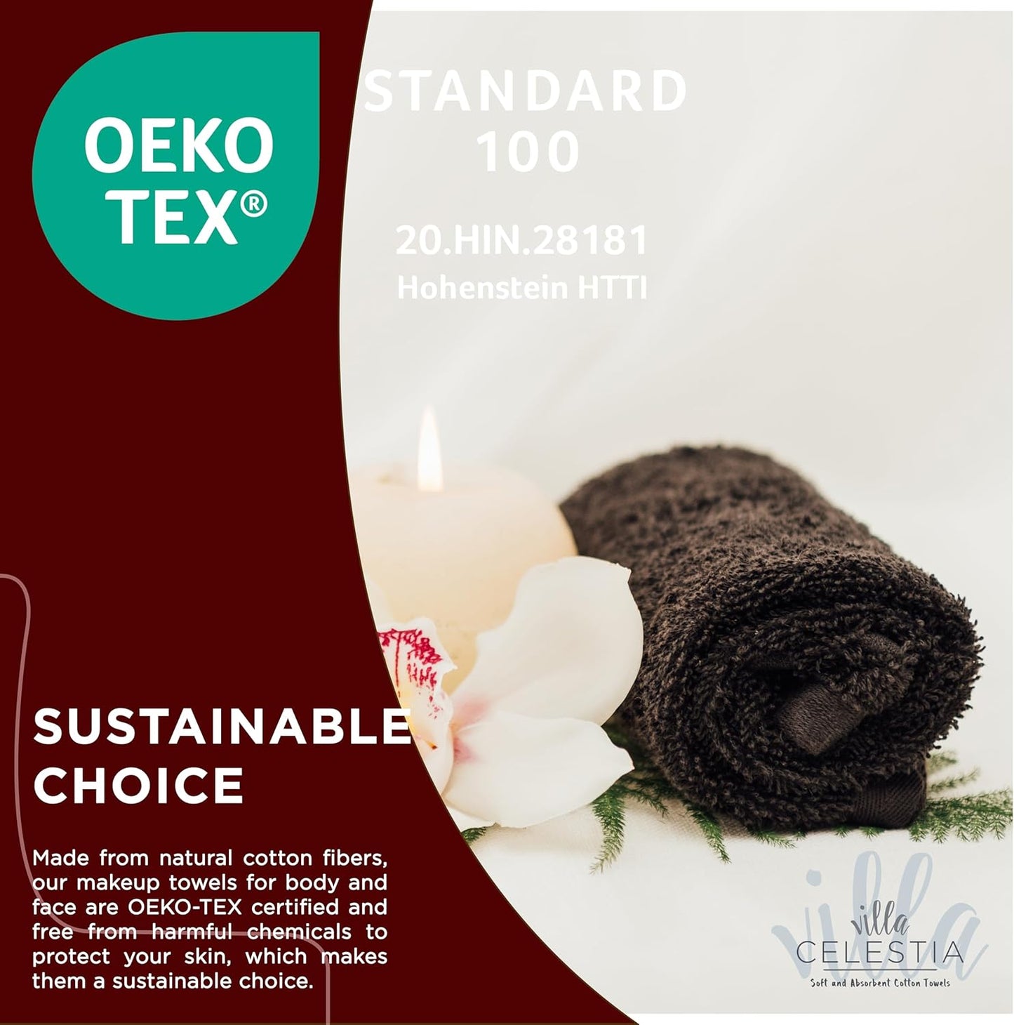 Black Makeup Remover Towels Set of 4, 100% Soft Cotton Reusable Luxury 4 Pcs Makeup Wipes for Face, Ideal for Salon, Bath, Hotel, Spa, Washcloths for Face Pack of 4 (12"X12")