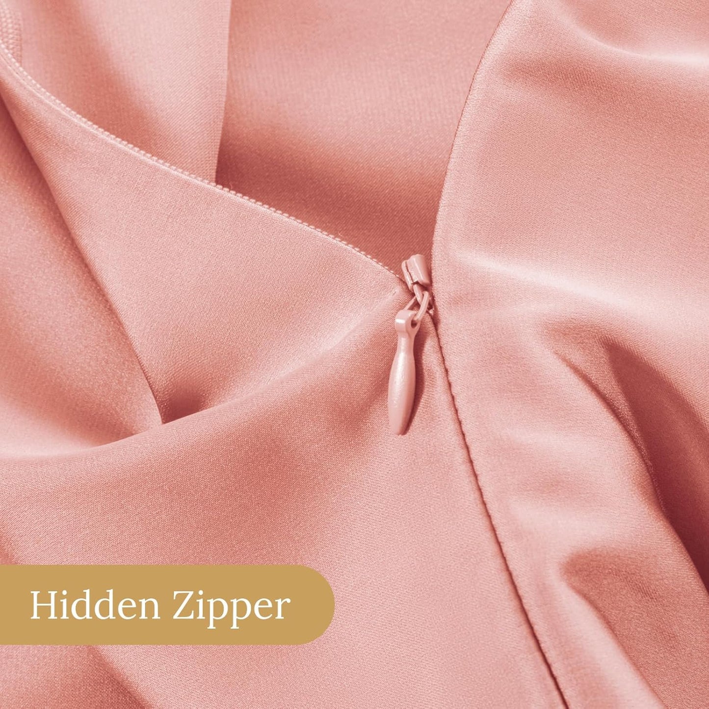 INFIIXSO Mulberry Silk Pillowcase for Hair and Skin, Silk Pillow Cases Queen Size Set of 2 with Hidden Zipper 20"x30", Ultra Smooth and Soft Cooling Pillow Cases for Hot Sleepers(Blush Pink, 2 Pack)