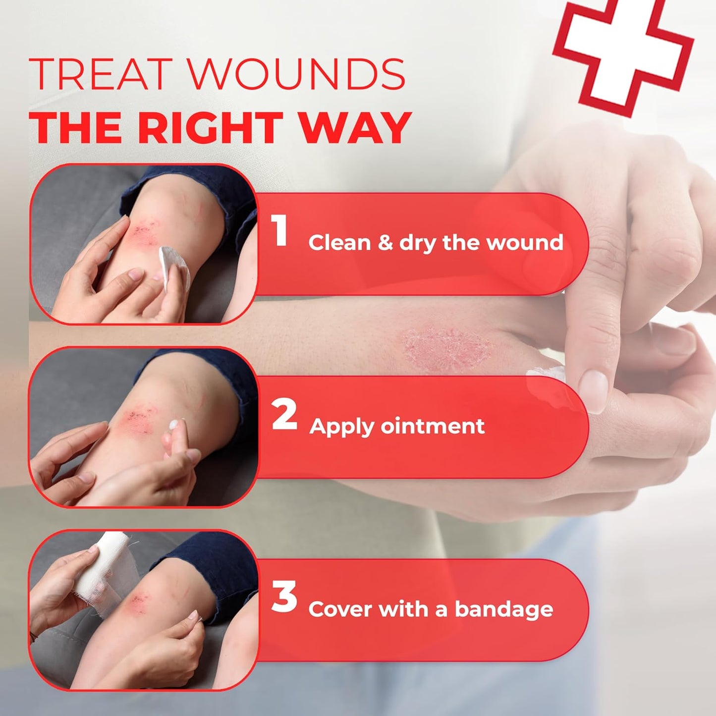 Triple Antibiotic Ointment .9gr Packets – First Aid Cream for Cuts, Scrapes, Burns – Neomycin, Bacitracin, Polymyxin B – 72 Count