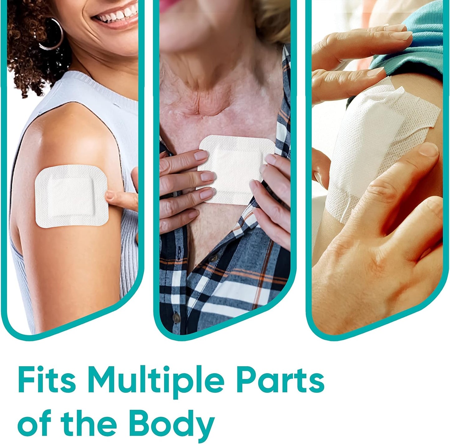 General Medi Sterile Island Dressing Bordered Gauze – 100 Count, 2.4" x 2.75" Gauze Pads, Wound Care Pad with Adhesive Border - Sterile, Soft & Highly Absorbent Medical Grade Dressing Pad