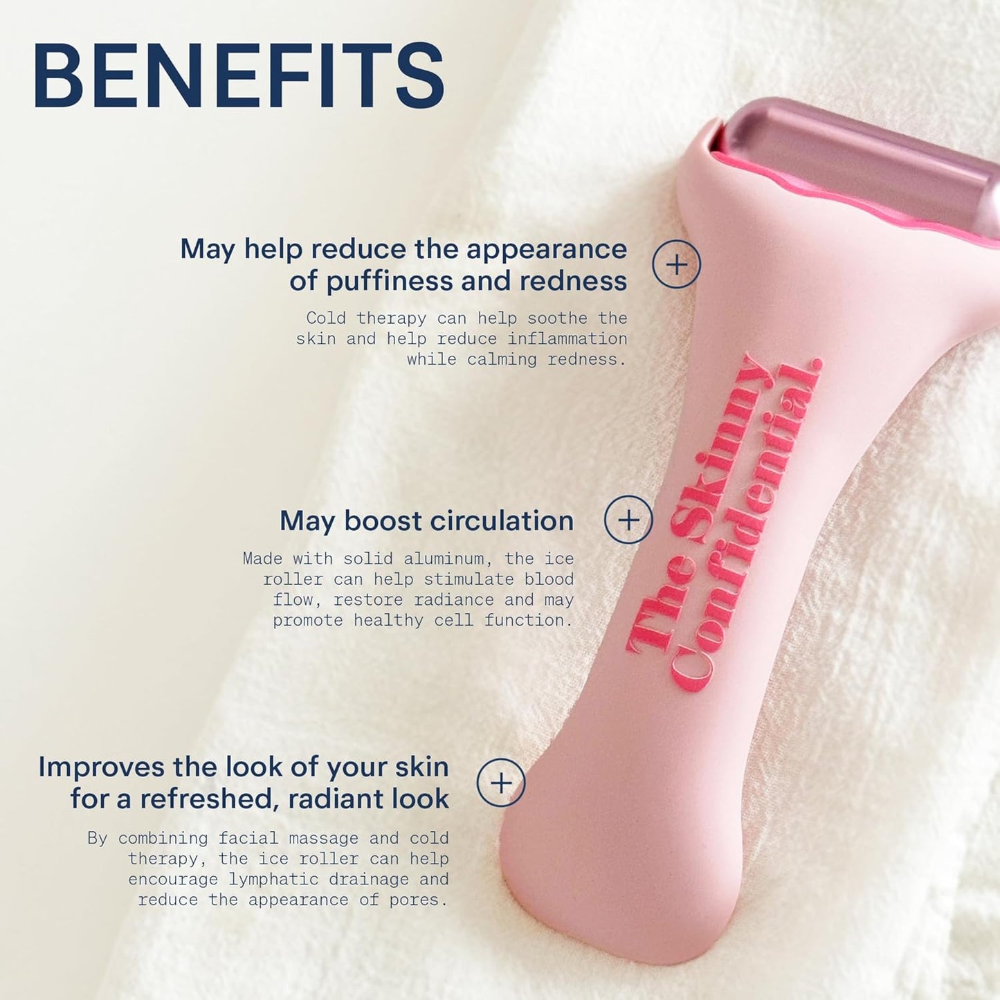 The Skinny Confidential HOT Mess Ice Roller for Face - Facial Roller Skincare Tools Contour, Tighten & De-Puff Skin - Self Care Beauty Gift for Women & Men for Clear, Radiant & Smoother-Looking Skin