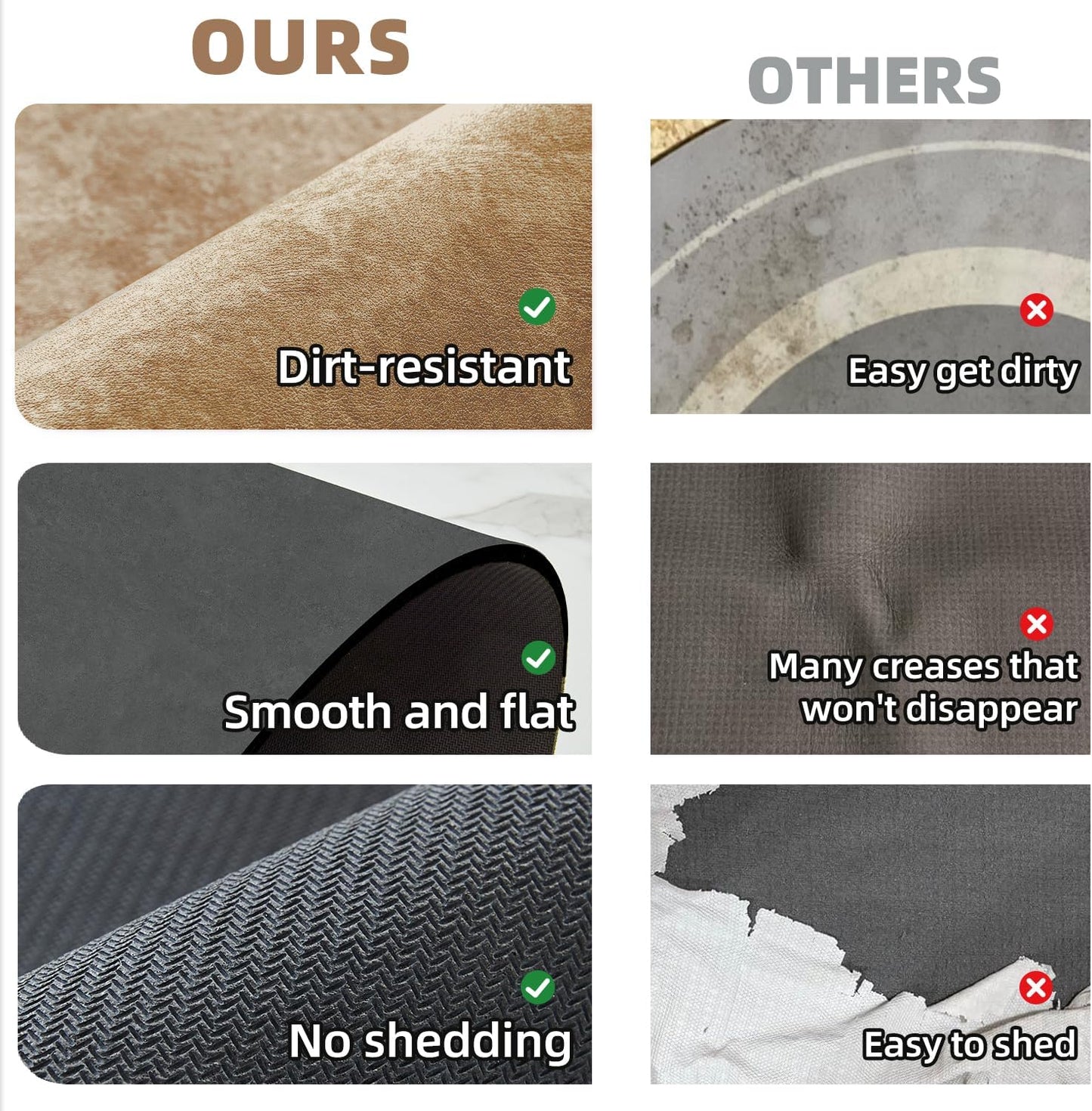 Bathroom Mat Quick Dry, Bathroom Rugs Non Slip Washable Thin Absorbent Bath Mat Fits Under Door Bathroom Floor Mat Perfect for Bath, Shower, or Sink 24"x48" Camel