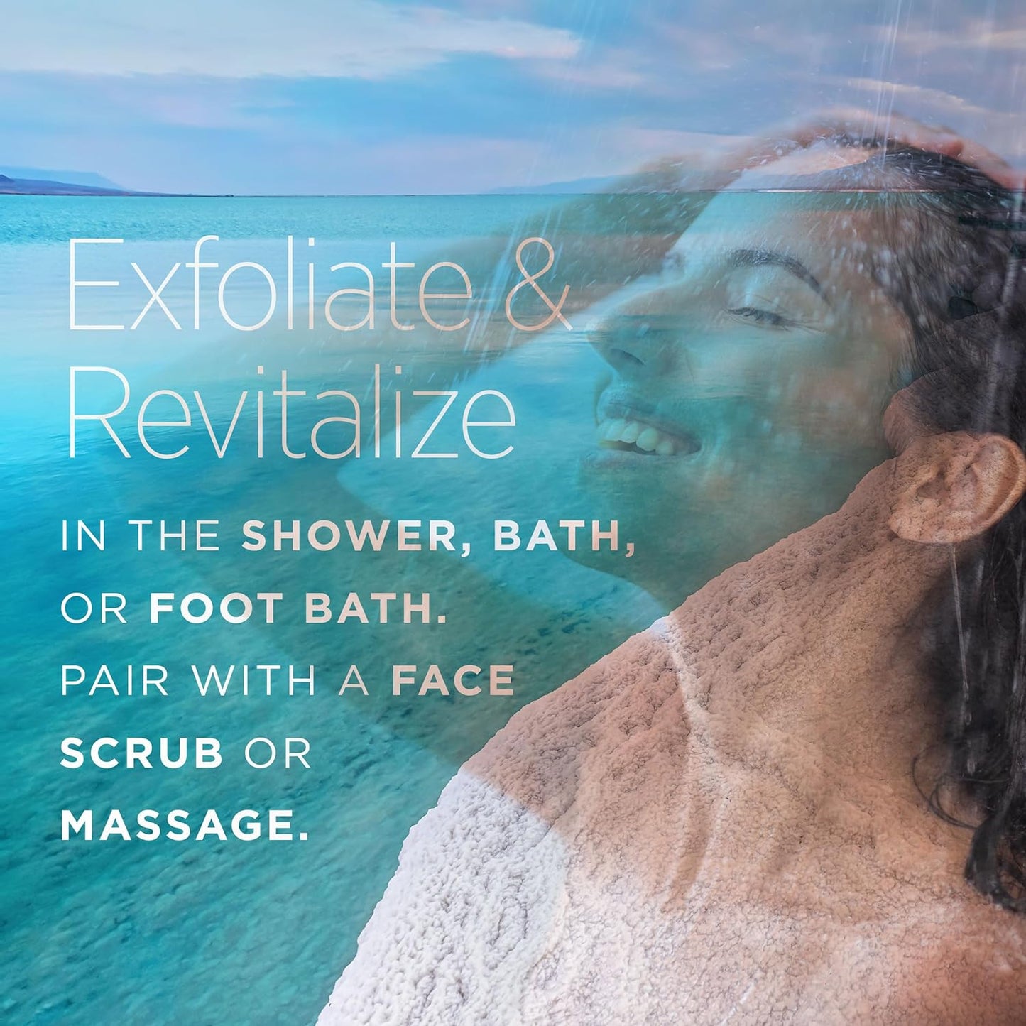 Minera Fine Grain Dead Sea Salt for Bath & Foot Soaks – 5 lbs, Fast-Dissolving, 100% Pure and Natural, Unscented, Skin-Softening Sea Salt