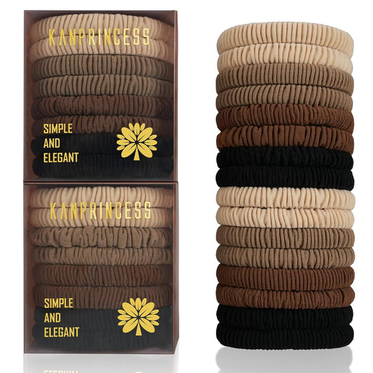 16Pcs Hair Ties For Thick Hair, Strong Stretchy Hair Bands For Women Girls, No Slip Braided Hair Ties No Damage, Ponytail Holders-Exceptionally Secure with Gentle Hold (Set 5)