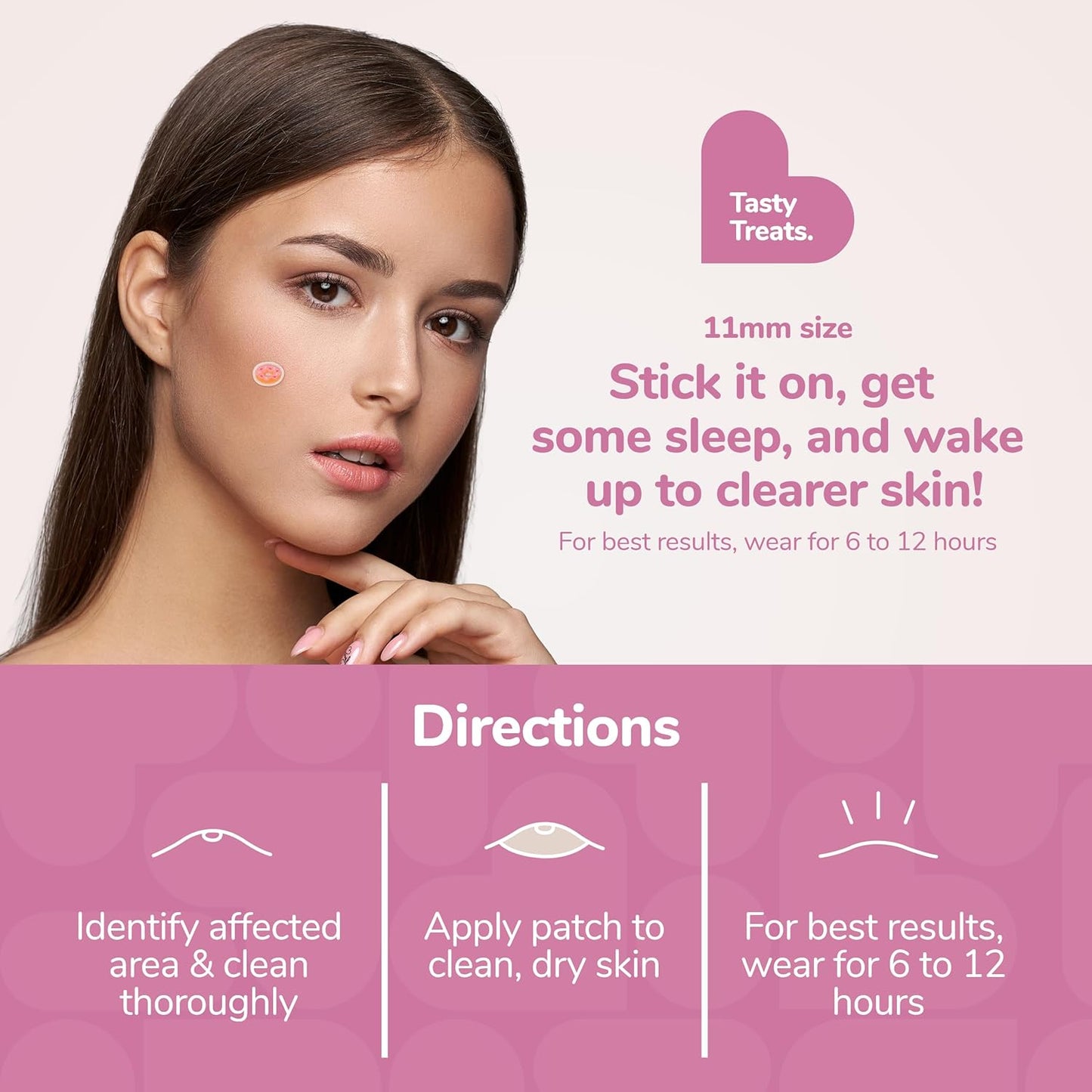 BioSwiss Tasty Treats Pimple Patches, Hydrocolloid Acne Patch for Zits and Blemishes, Face and Skin Stickers, 144 Count