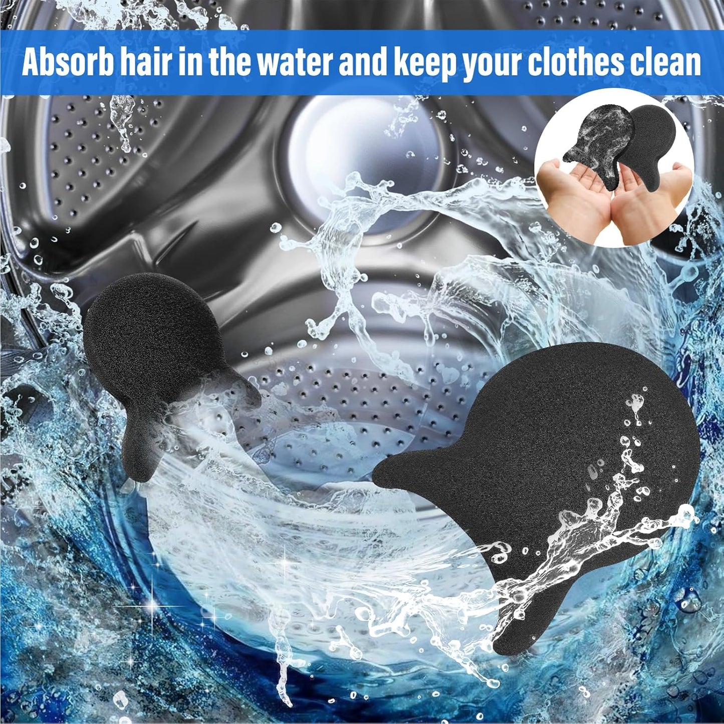 Pet Hair Remover for Laundry, Reusable Dog & Cat Hair Remover Tool, Effectively Removes Pet Hair, Lint and Dander from Bedding and Clothing, Suitable for Washing Machines, Dryers 8PCS