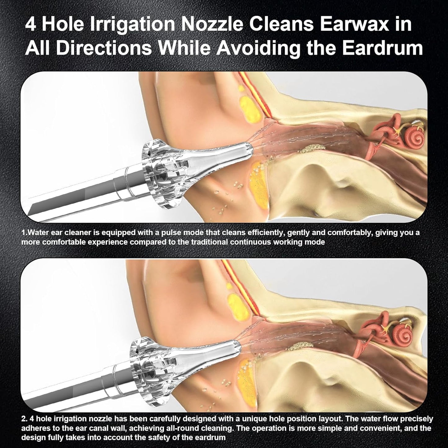 Ear Wax Removal, Ear Wax Removal Tool Camera, Safe and Effective Electric Ear Cleaner & Ear Cleaner with Camera (2 Pack)