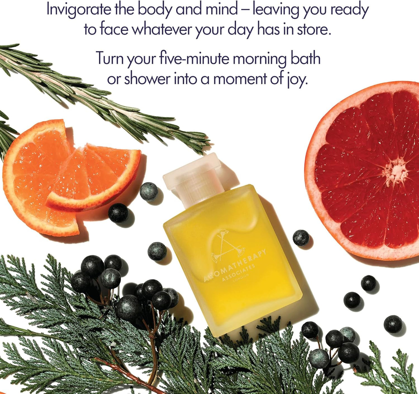 Aromatherapy Associates Revive Morning Bath and Shower Oil – Hydrating Oil with 3 Essential Oils to Refresh Mind, Body, and Spirit (1.86 oz)