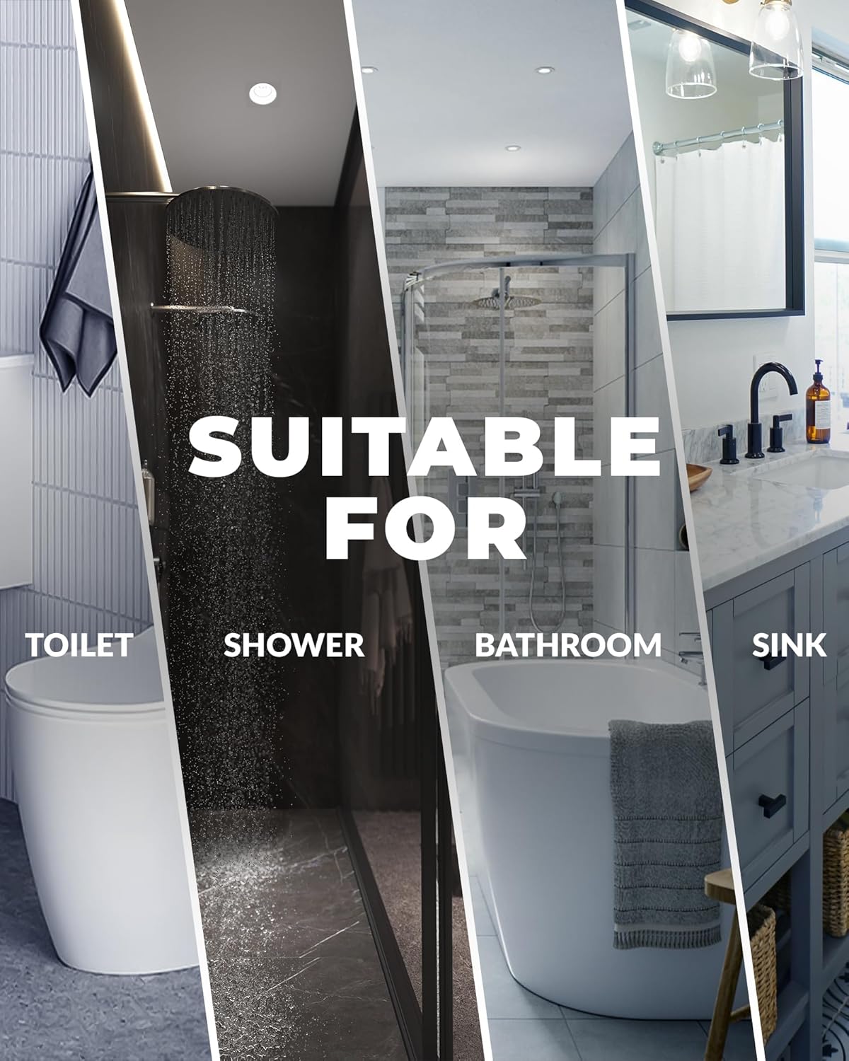 Anti Slip Shower Stickers 24 PCS, Invisible Non-Slip Shower Stars for Adults, Premium Adhesive Bath Tub Stickers (Clear)