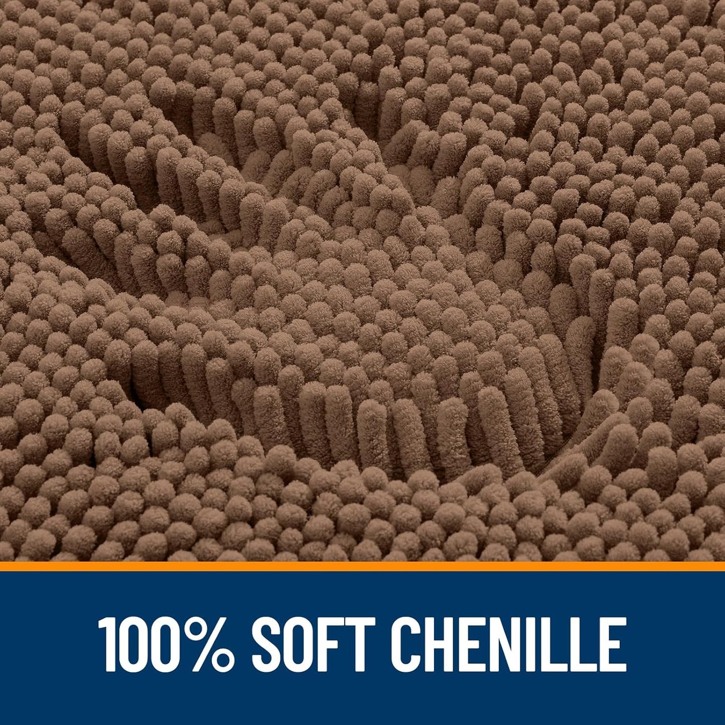 OLANLY Bathroom Rugs 44x24, Extra Soft Absorbent Chenille Bath Rugs, Rubber Backing Quick Dry, Machine Washable Bath Mats for Bathroom Floor, Tub and Shower, Home Decor Accessories, Mocha