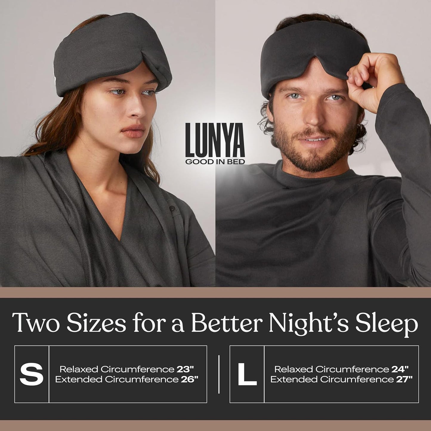 Lunya Washable Silk Sleeping Mask – Thermoregulating Mulberry Silk, Light Blocking and Comfortable Fit – Sleep Mask for Women and Men with Box – Delicate Pink – Small