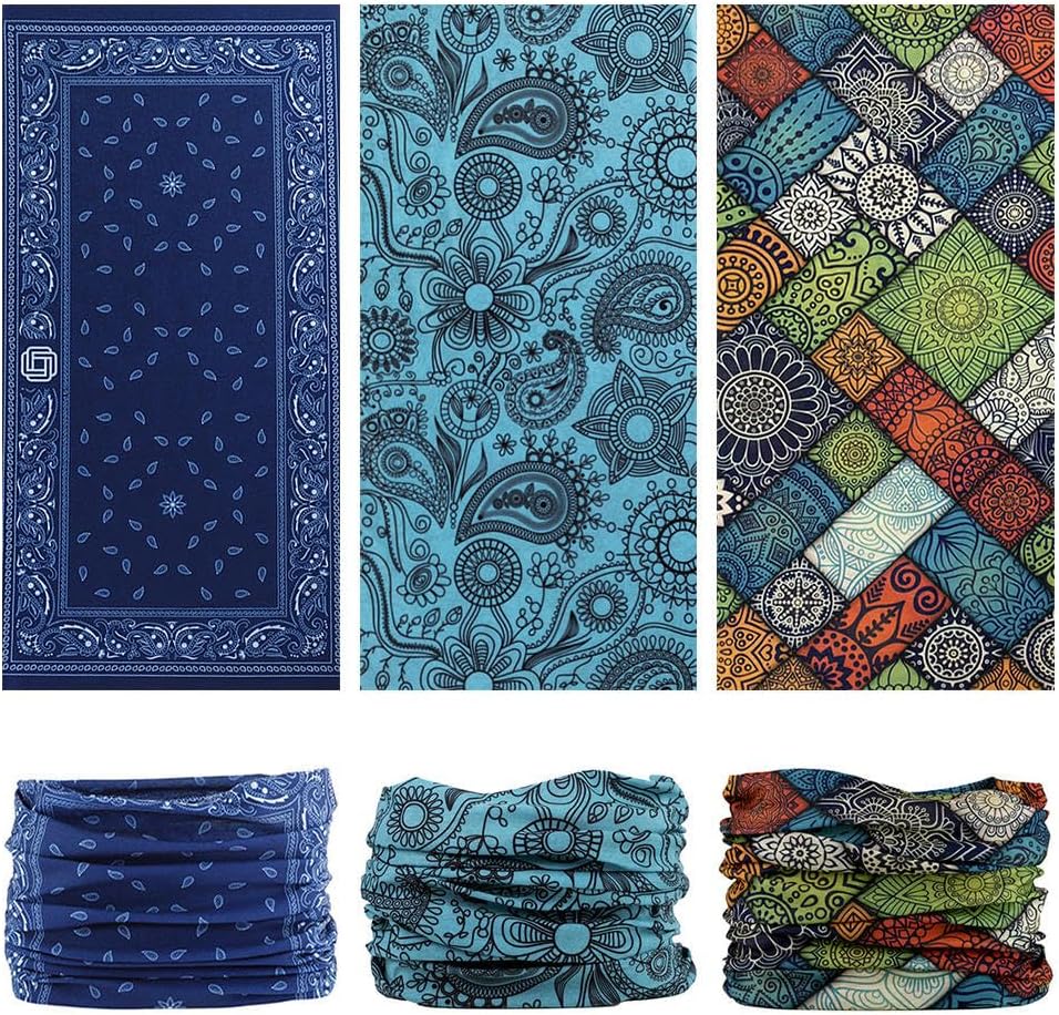 Headband Neck Gaiter Head Wrap Headwear Face Mask Magic Scarf Bandana for Men and Women