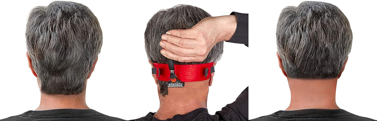 Quality Time Neck Hair Guide SuPremium, The Original Neckline Template for Shaving and Keeping a Straight or Curved Neck Hairline; a Line Up Stencil/Guard for Neckline, Do-it-Yourself Made in USA
