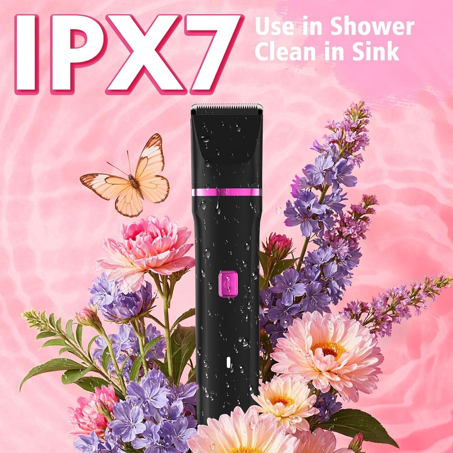 Bikini Trimmer for Women - Waterproof Wet & Dry Electric Foil Shaver for Private Area, Rechargeable Dock, Painless Smooth Shaving & Trimming of The Body, Face, Underarm, Legs, Tiktok Trend Items