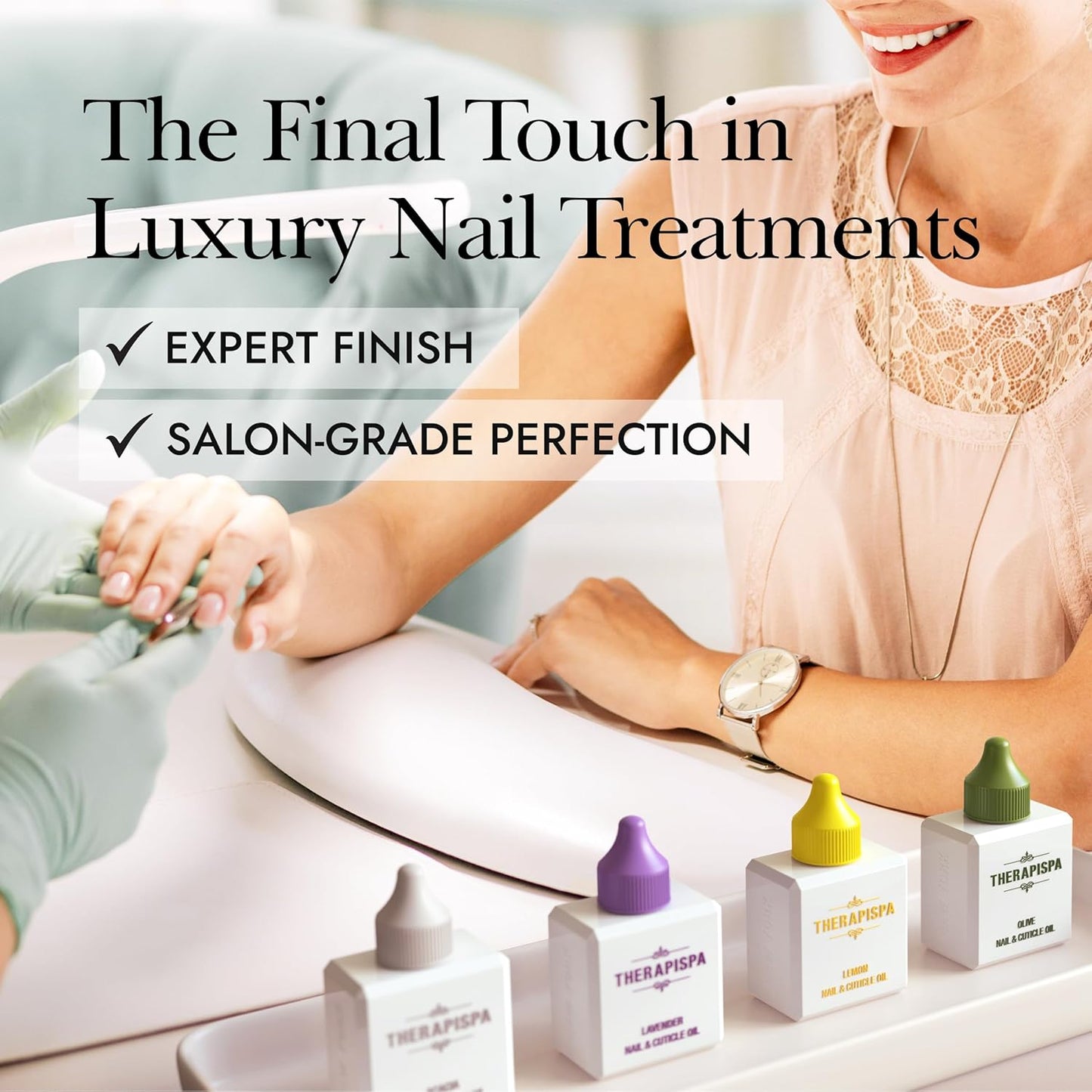 THERAPISPA Nail & Cuticle Oil with Avocado, Jojoba, Biotin & Vitamin E – Nourishes Cuticles, Strengthens Nails & Supports Nail Growth (Lavender, 2.0 fl oz)