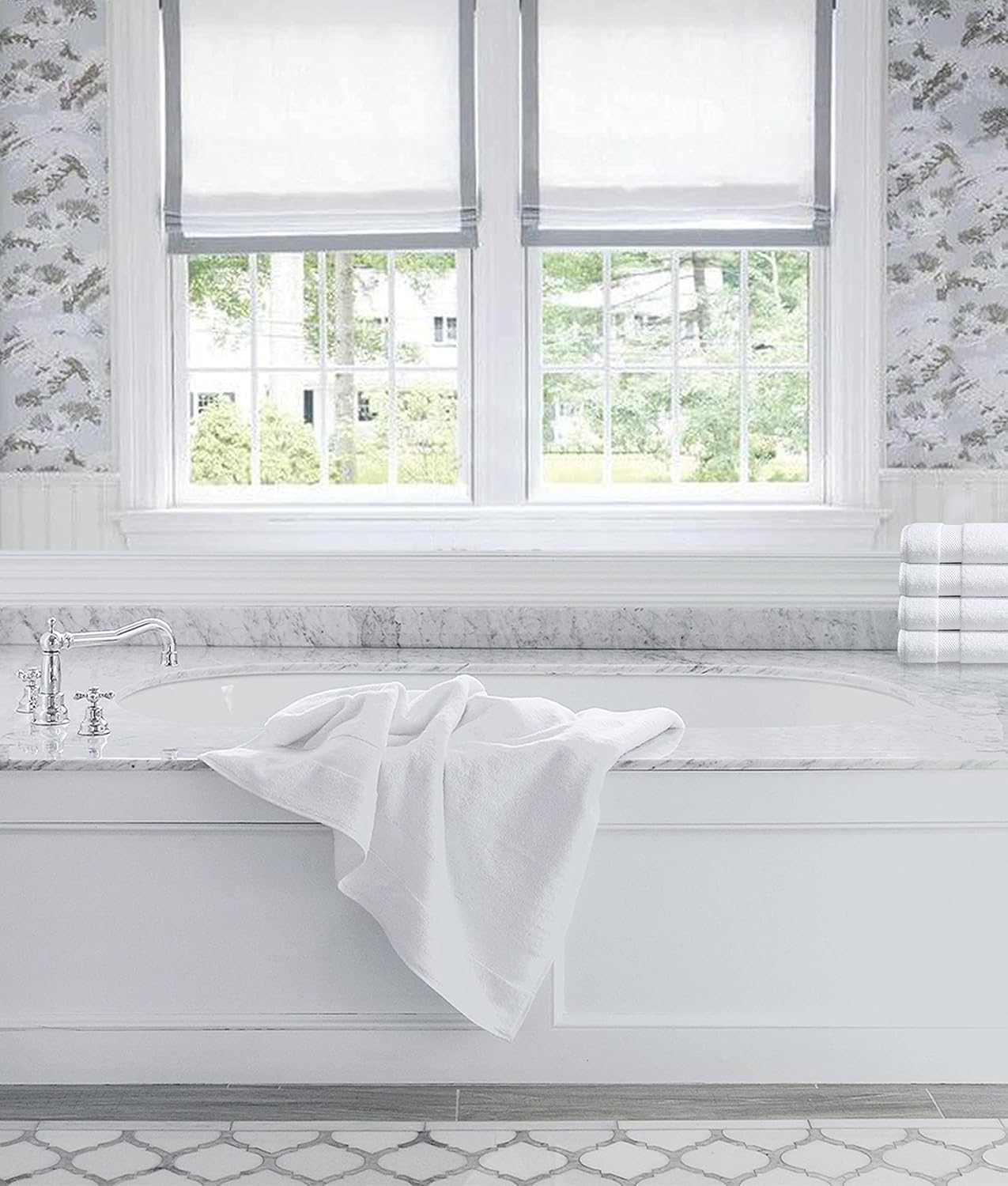 Delara Organic Cotton Luxuriously Plush Bath Towel 20 Piece Set|GOTS & Oeko-TEX Certified|Premium Hotel Quality Towels|Feather Touch Technology|650 GSM Long Staple|Soft, Quick Dry & Ultra-Absorbent