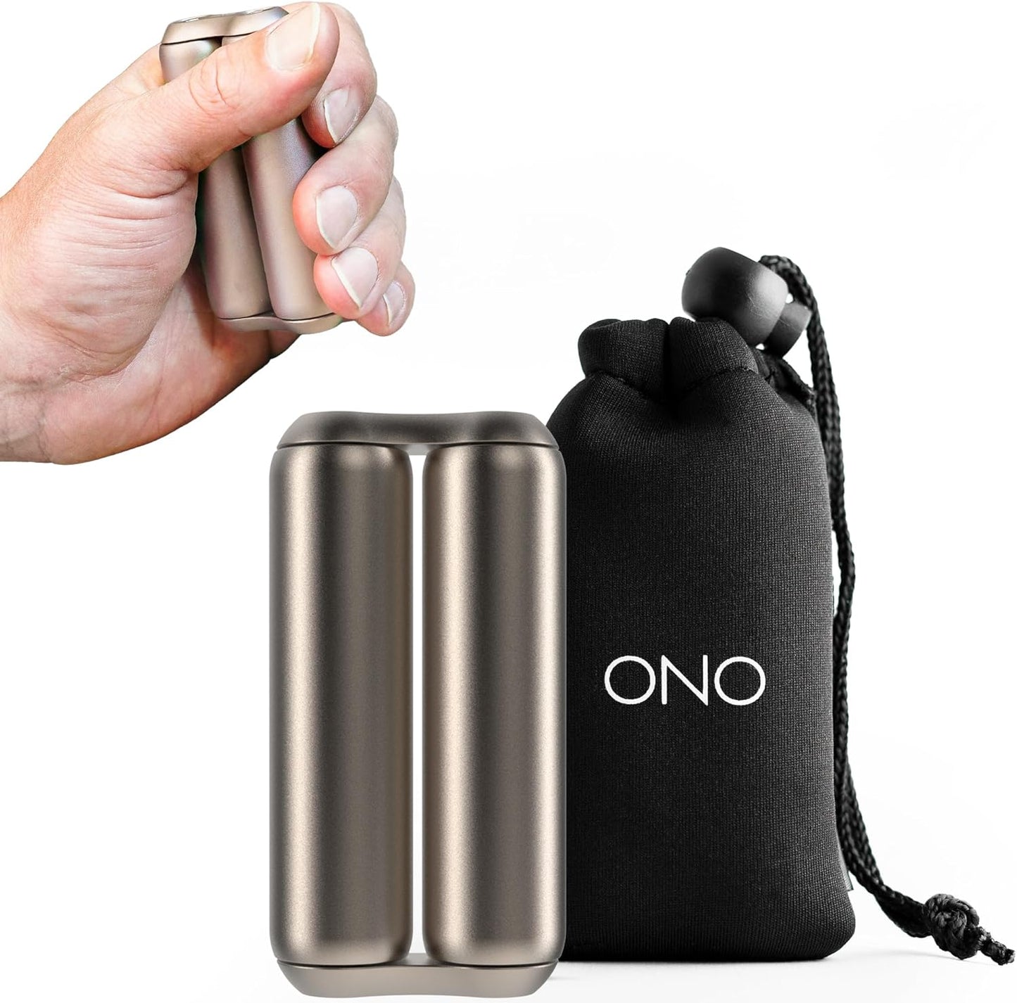 ONO Roller - Handheld Fidget Toy for Adults | Help Relieve Stress, Anxiety, Tension | Promotes Focus, Clarity | Compact, Portable Design | Titanium Junior