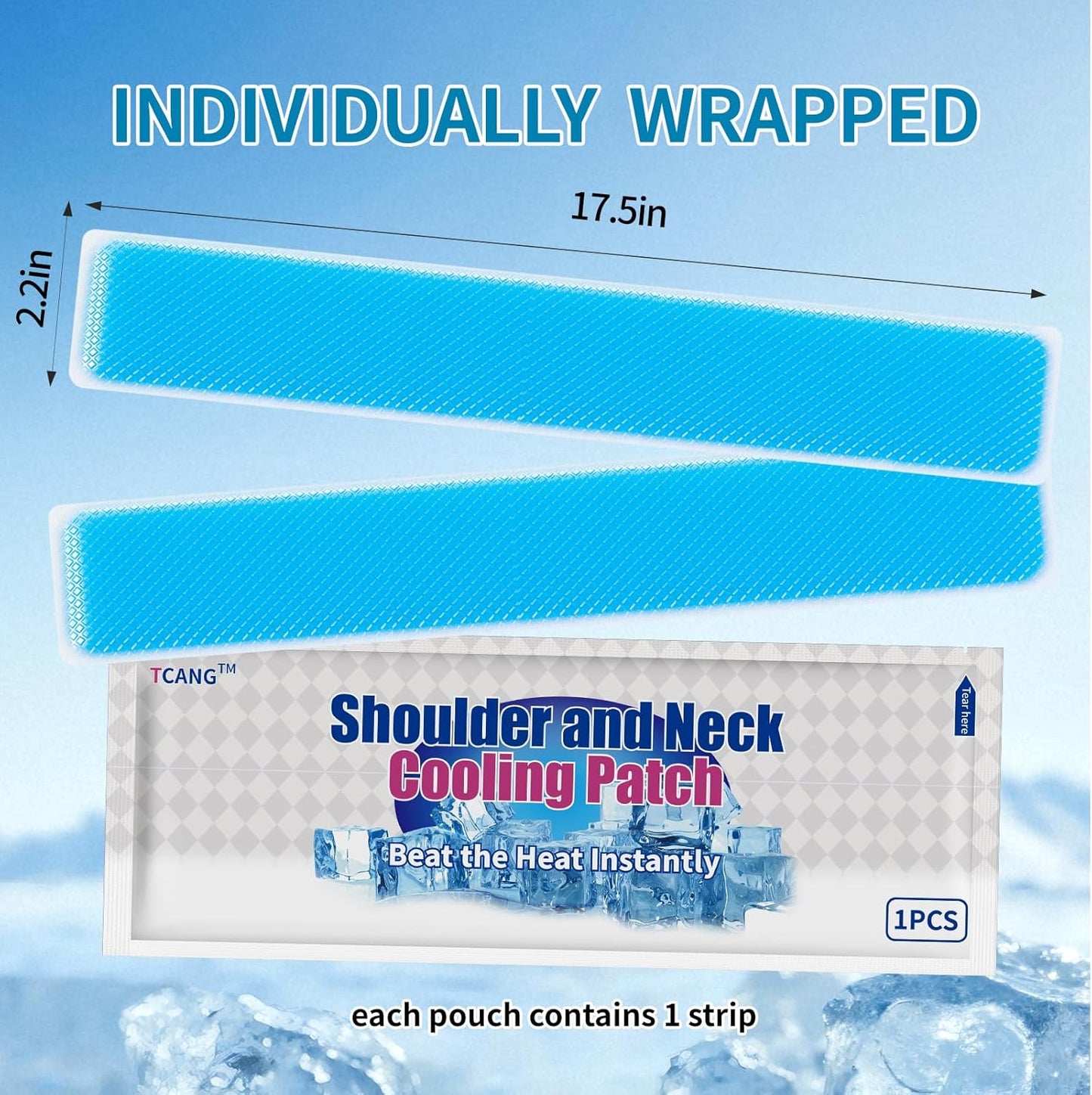 Instant Cooling Ice Packs for Outdoor Activities Summer Heat Relief - Large Disposable Cooling Patches for Neck Body, Camping Hiking Sports, Instant Temperature Drop 3 Pack