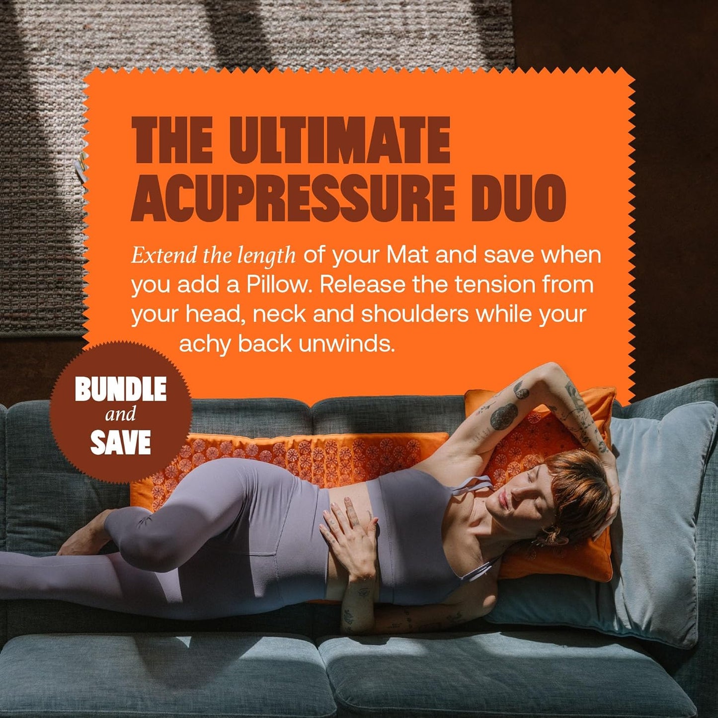 ShaktiMat Premium Acupressure Mat, Level 1 in Amber, Massage Muscles, Aid Sleep & Unlock Inner Tension | Similar to Acupuncture, No Needles Required | FSA/HSA Eligible