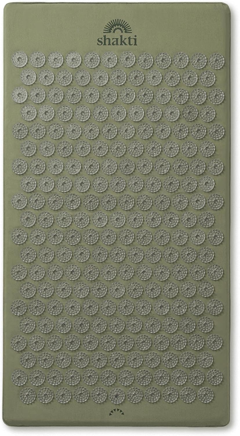 ShaktiMat Premium Acupressure Mat, Level 1 Intensity in Tulsi, Massage Muscles, Aid Sleep & Unlock Inner Tension | Similar to Acupuncture | FSA/HSA Eligible | Organic Cotton Certified