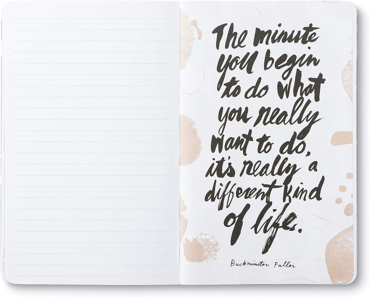 Compendium Softcover Journal - Life is Always Now. – A Write Now Journal with 128 Lined Pages, 5″W x 8″H