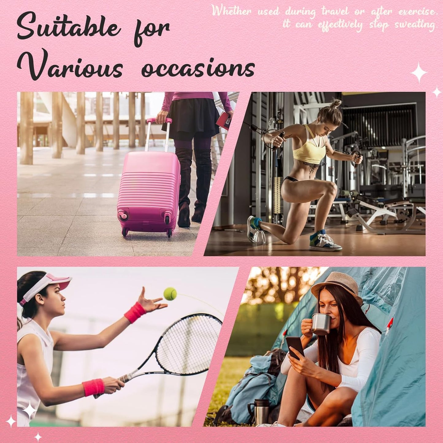 Pink Fresh Body Wipes 100 pieces of deodorant Wipes And Travel Deodorant Individually Wrap Hypoallergenic Mini Deodorant And Travel To Clean Skin For Female Male Teenagers