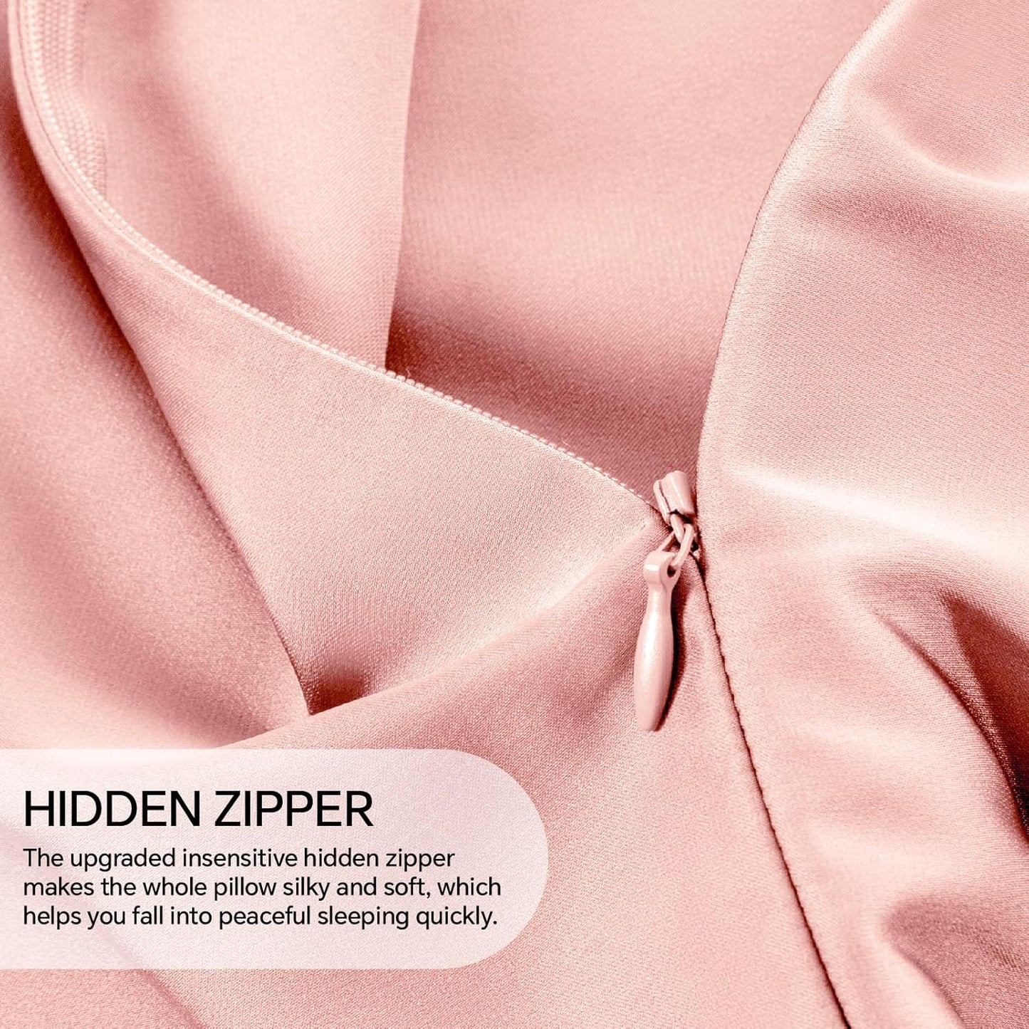 INFIIXSO Mulberry Silk Pillowcase for Hair and Skin, Silk Pillow Cases King Size with Hidden Zipper 20"x40", Extraordinary Smooth and Soft Cooling Pillow Cases for Hot Sleepers(Rose Pink, 1 Pack)