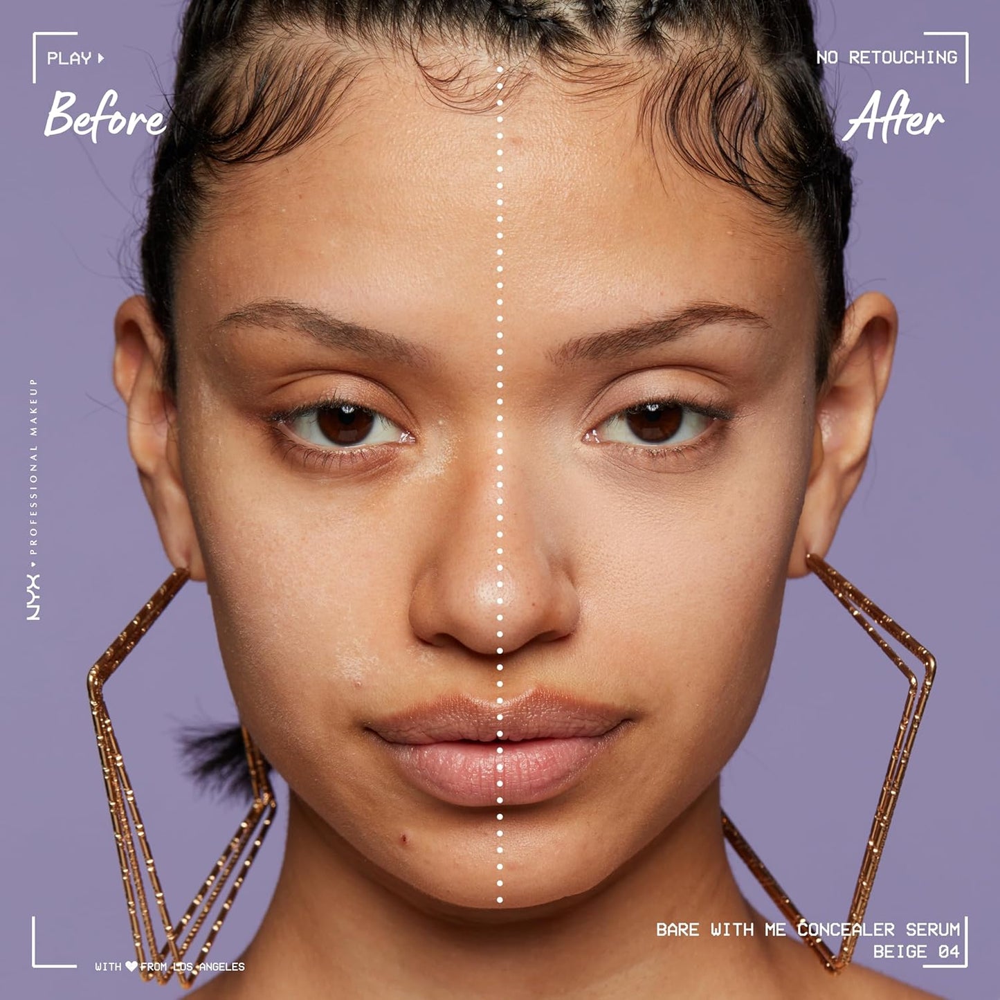 NYX PROFESSIONAL MAKEUP Bare With Me Concealer Serum, Concealer Makeup For Up To 24Hr Hydration - Beige