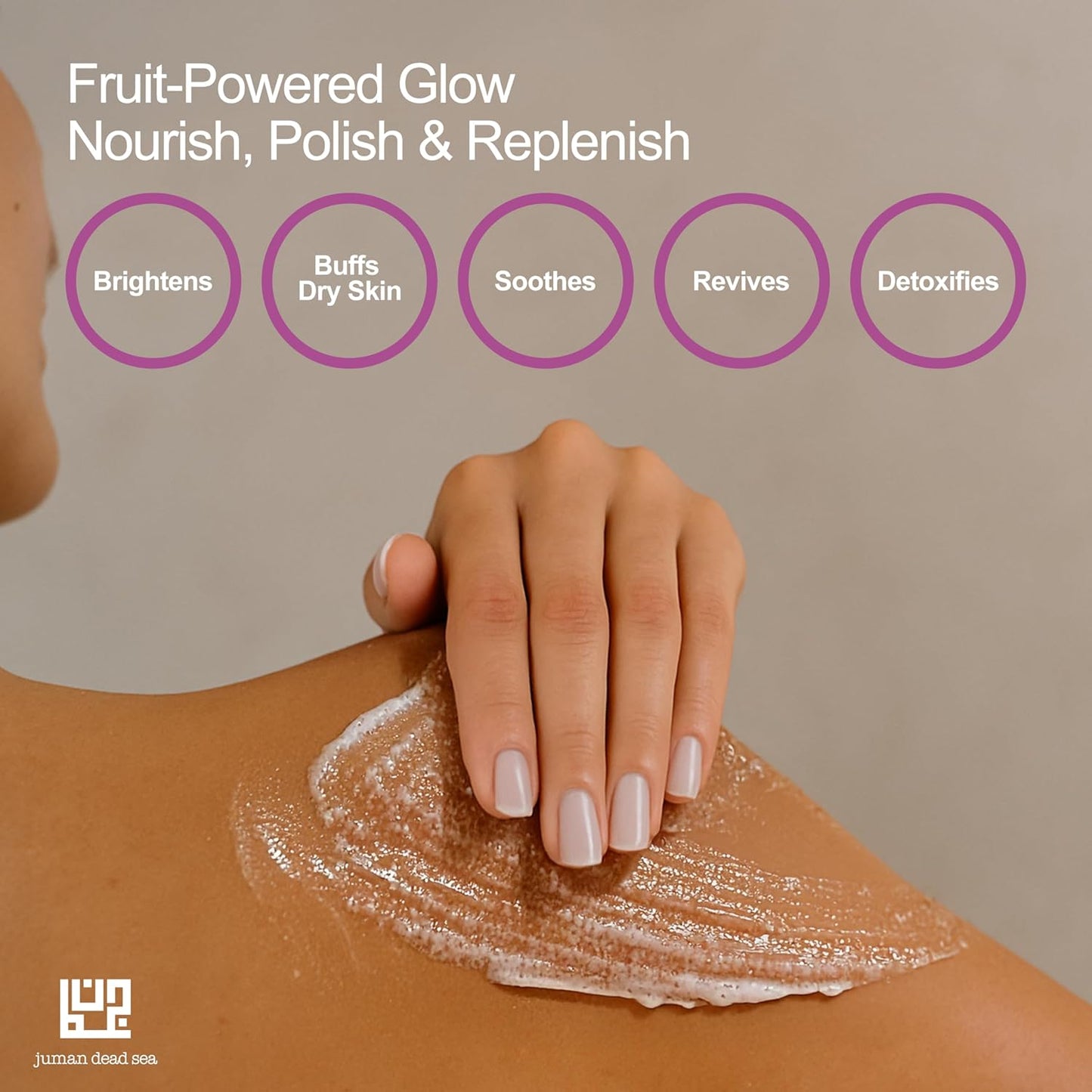 Juman Dead Sea Minerals Fruity Body Scrub Set | Infused with Essential Oils | Gently Exfoliates and Rejuvenates Skin | SlS & Paraben Free | Vegan | Scrub Pack of 3