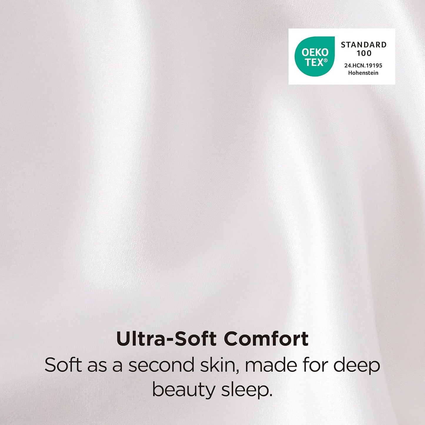 Bedsure Satin Pillowcase 2 Pack Similar to Silk Pillow Cases Standard Size, Pillow Case for Sleeping Women with Envelope Closure, Gifts for Women Men, Ivory, 20x26 Inches, 2pcs