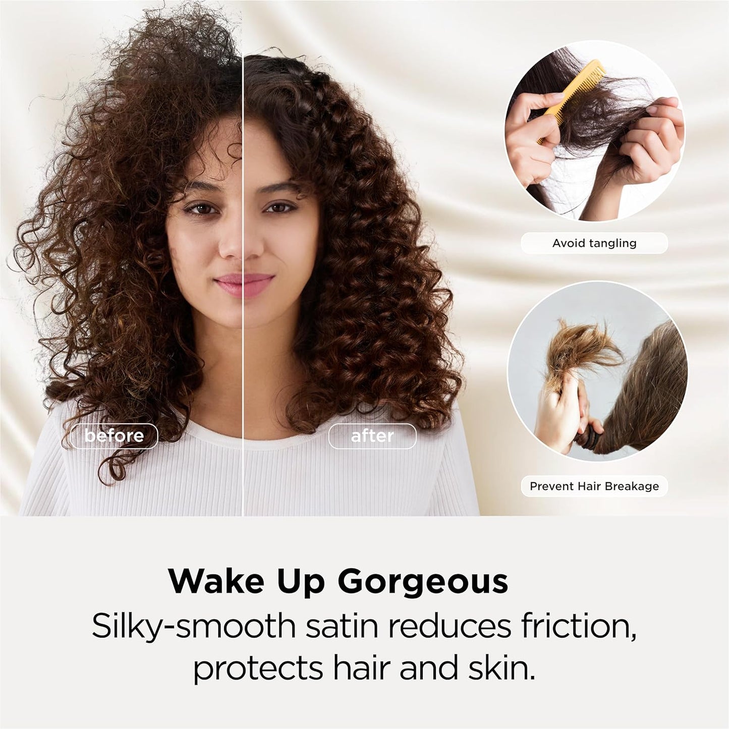 Bedsure King Size Satin Pillowcase Set of 2 - Dark Grey Pillow Covers for Hair and Skin with Envelope Closure, Similar to Silk Pillow Cases, Gifts for Women Men, 20x36 Inches, 2pcs