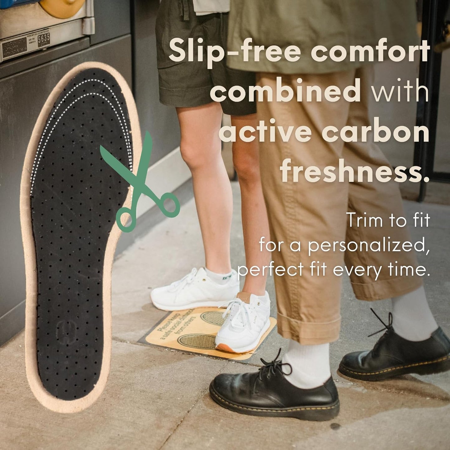 HANDARTE Leather Sockless Shoe Insoles | Thin Dress Shoe Inserts for Women | 100% Natural Goatskin - ChromeFree, Anti Sweat & Anti-Odor (US W5/5.5 | EU35)