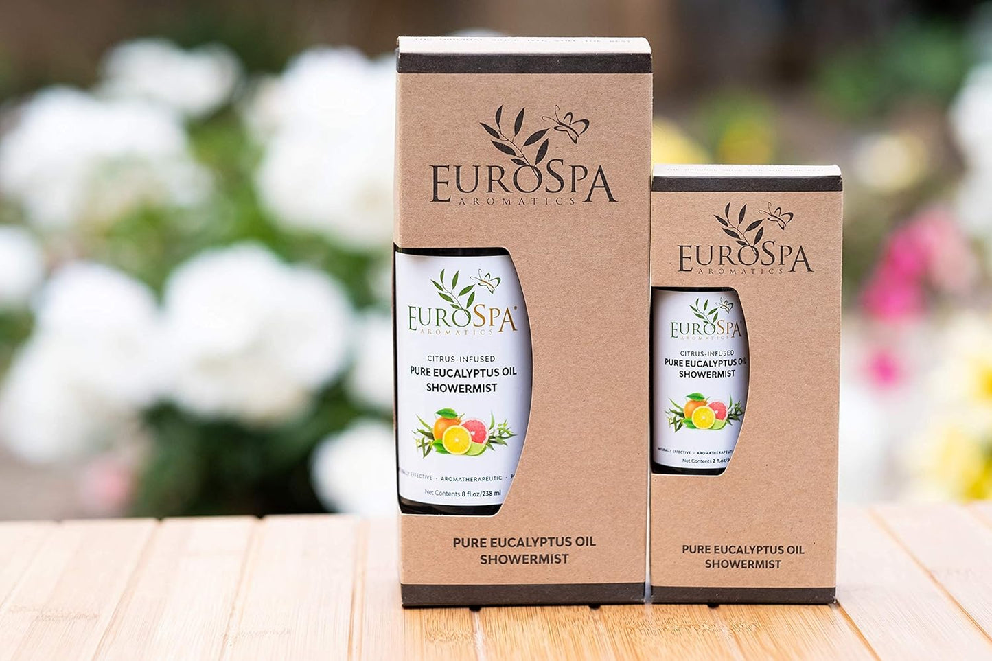 EuroSpa Aromatics Pure Eucalyptus Oil ShowerMist and Steam Room Spray, All-Natural Premium Aromatherapy Essential Oils - Citrus Infused, 8oz