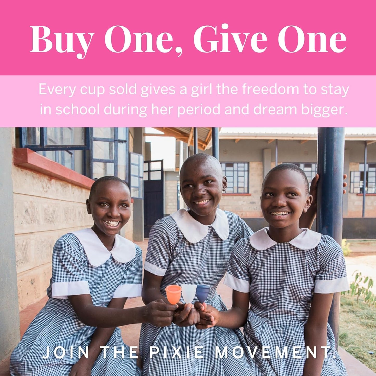 Pixie Menstrual Cup - No Metals or Toxins - Ranked 1 for The Most Soft Reusable Period Cup - Wear 12 Hours - 100% Medical-Grade Silicone - Tampon Alternative - Buy One We Give One - Extra Large