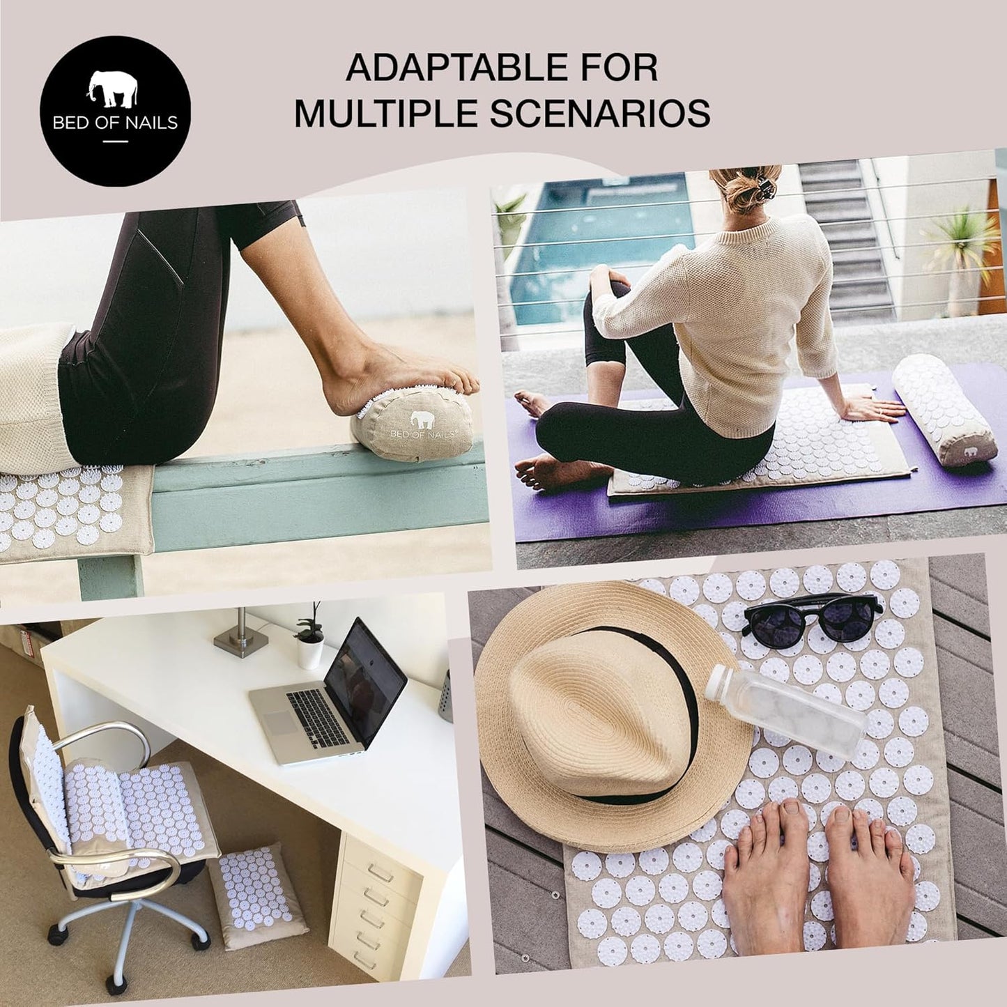 Bed of Nails Original Premium ECO Gift Set, Acupressure Mat and Pillow with 10,962 Pressure Points, Relieves Neck/Back Pain, Relaxes, Increases Energy, Includes Bag