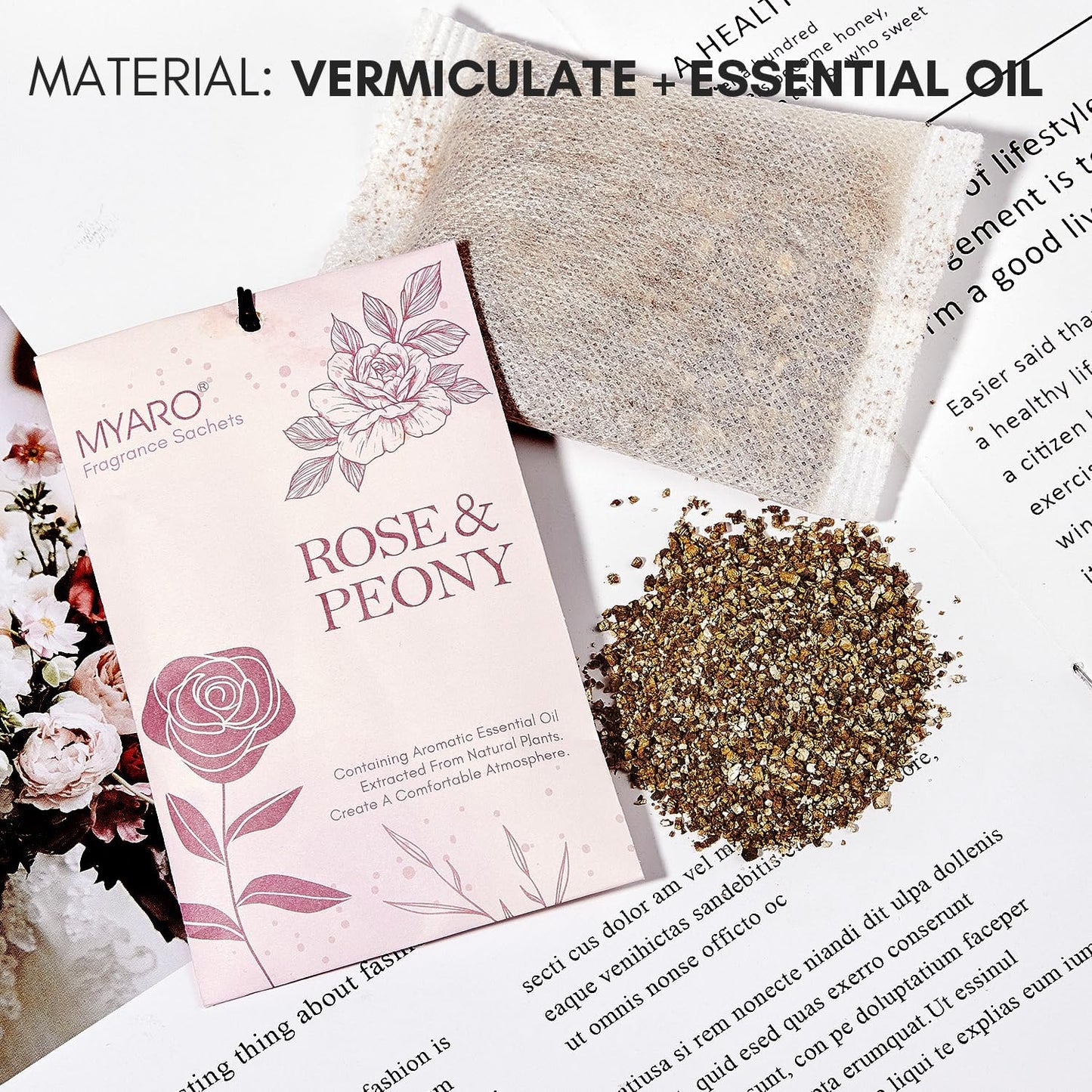 MYARO 12 PCS Sachets Scented for Closet and Drawer, Long-Lasting Sachets Bags, Potpourri Bags Home Fragrance for Lover