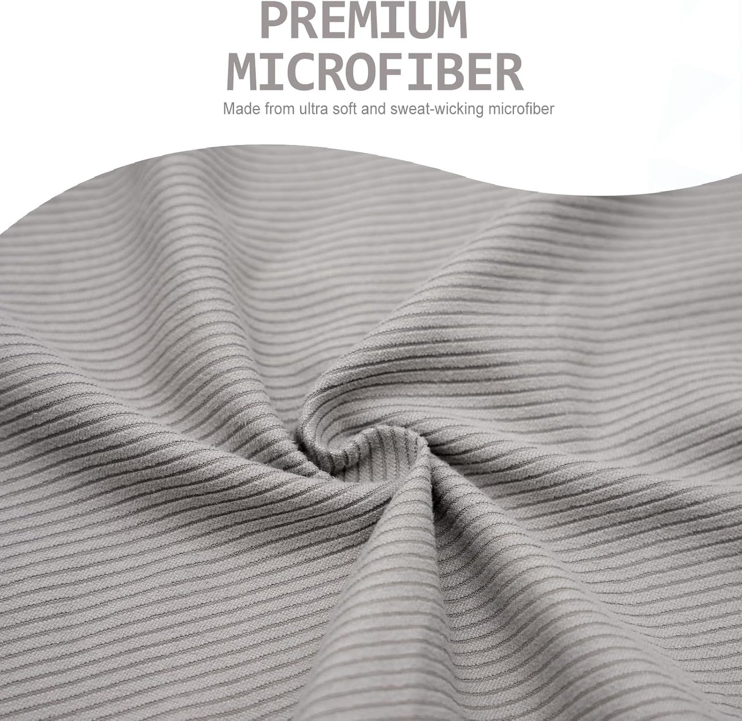 Eunzel Quick Dry Camping Towel, Microfibre Ribbed Towel Travel Towel 3 Sizes 1 Pack Fast Drying Towel Set for Camping, Beach, Gym, Sports, Yoga & Swimming Pool, Grey